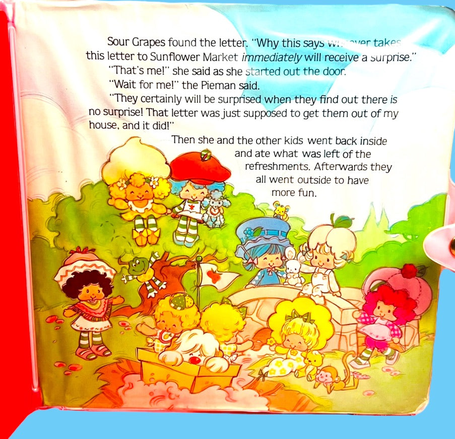 Vintage 1981 Strawberry Shortcake "Strawberry Land" Display Case Folder for Strawberry Shortcake Miniatures!
