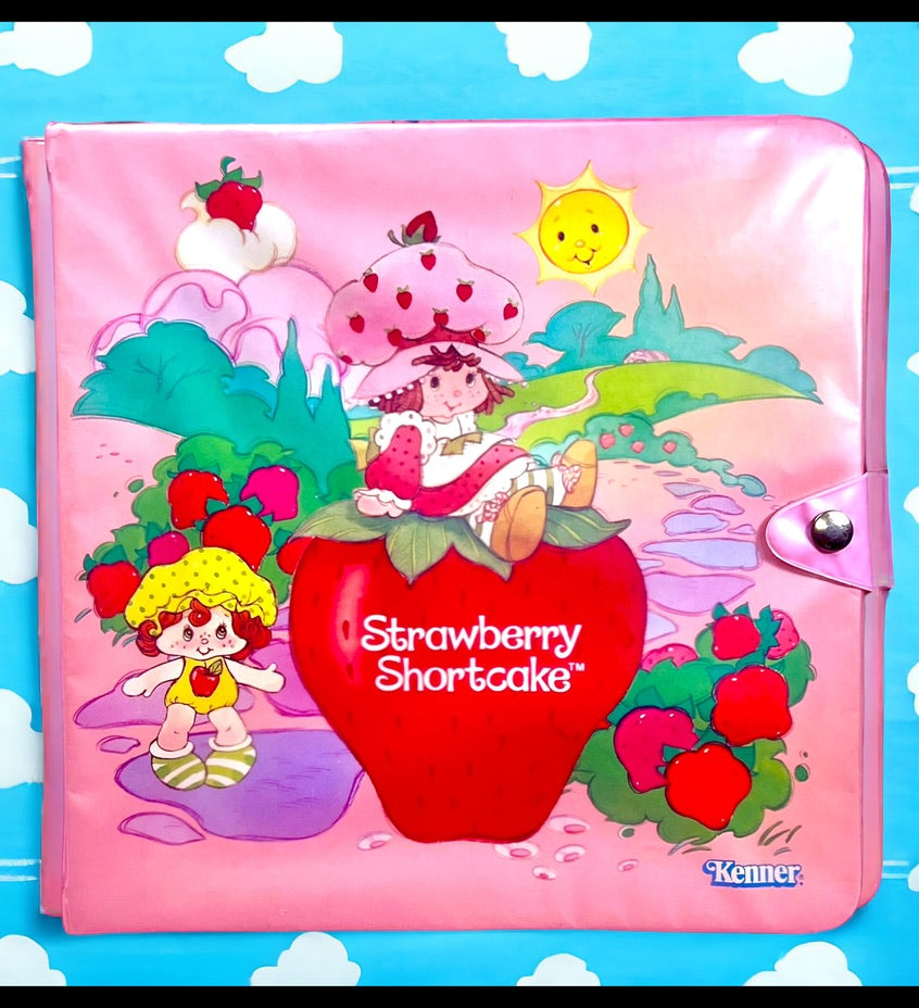 Vintage 1981 Strawberry Shortcake "Strawberry Land" Display Case Folder for Strawberry Shortcake Miniatures!