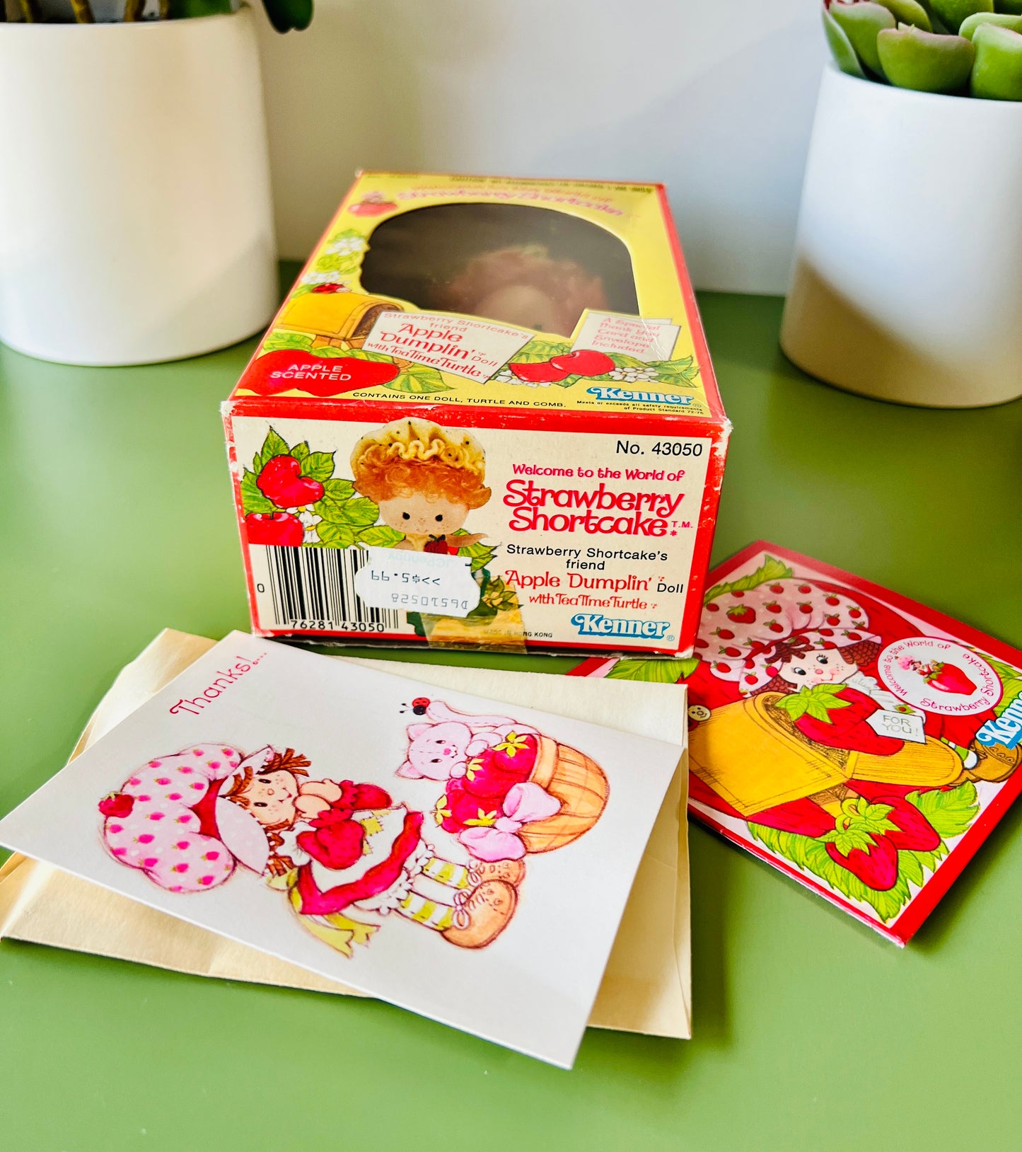 1980s Apple Dumpling Doll & Pet Teatime Turtle with Original Box - B-Roll Item with Imperfections - See Description