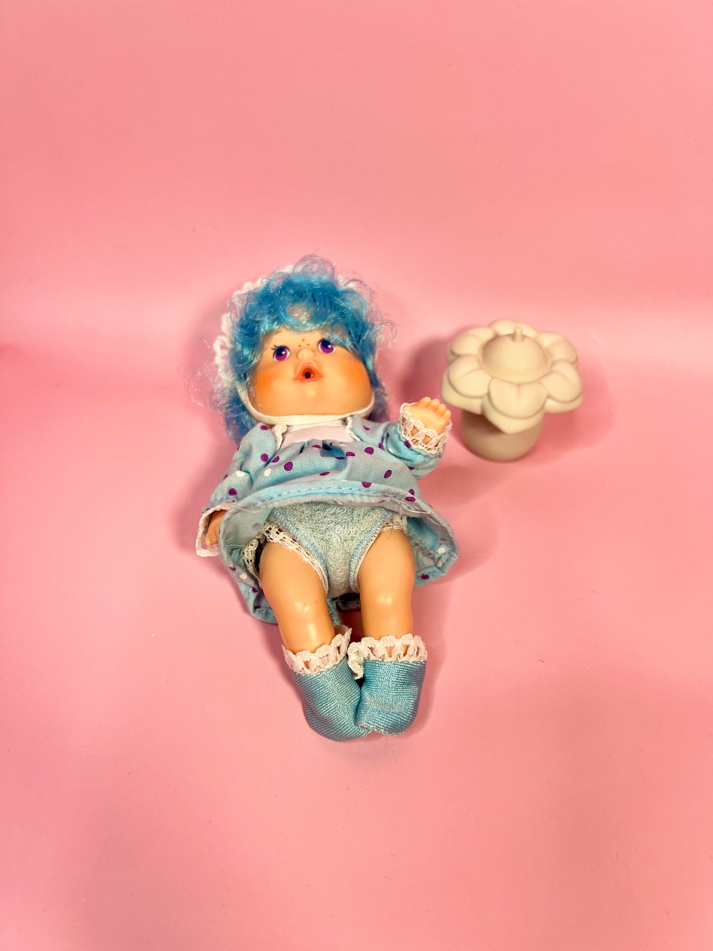 Vintage Baby Blueberry Muffin doll with Bottle from the 1980s Strawberry Shortcake Series