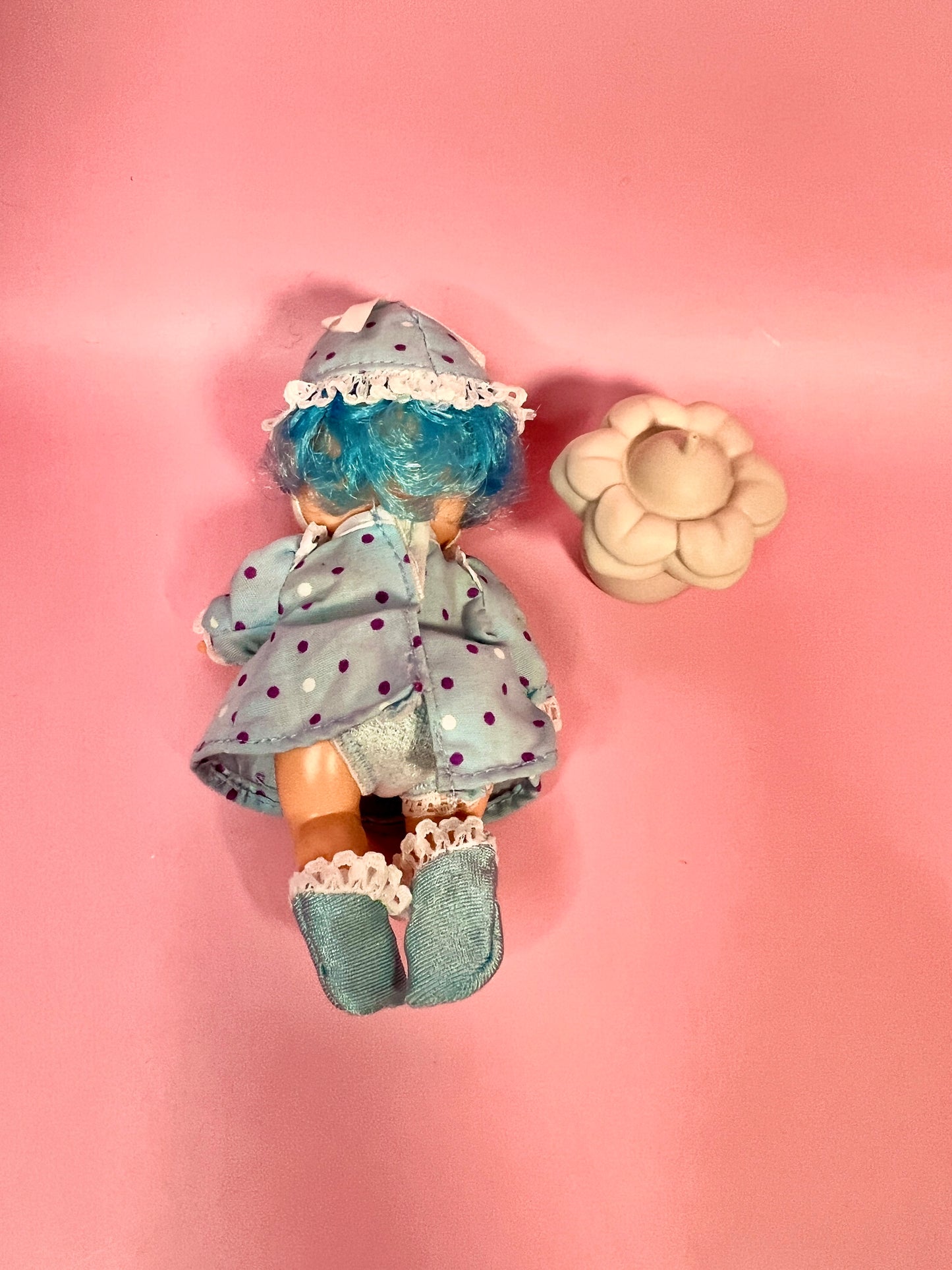 Vintage Baby Blueberry Muffin doll with Bottle from the 1980s Strawberry Shortcake Series