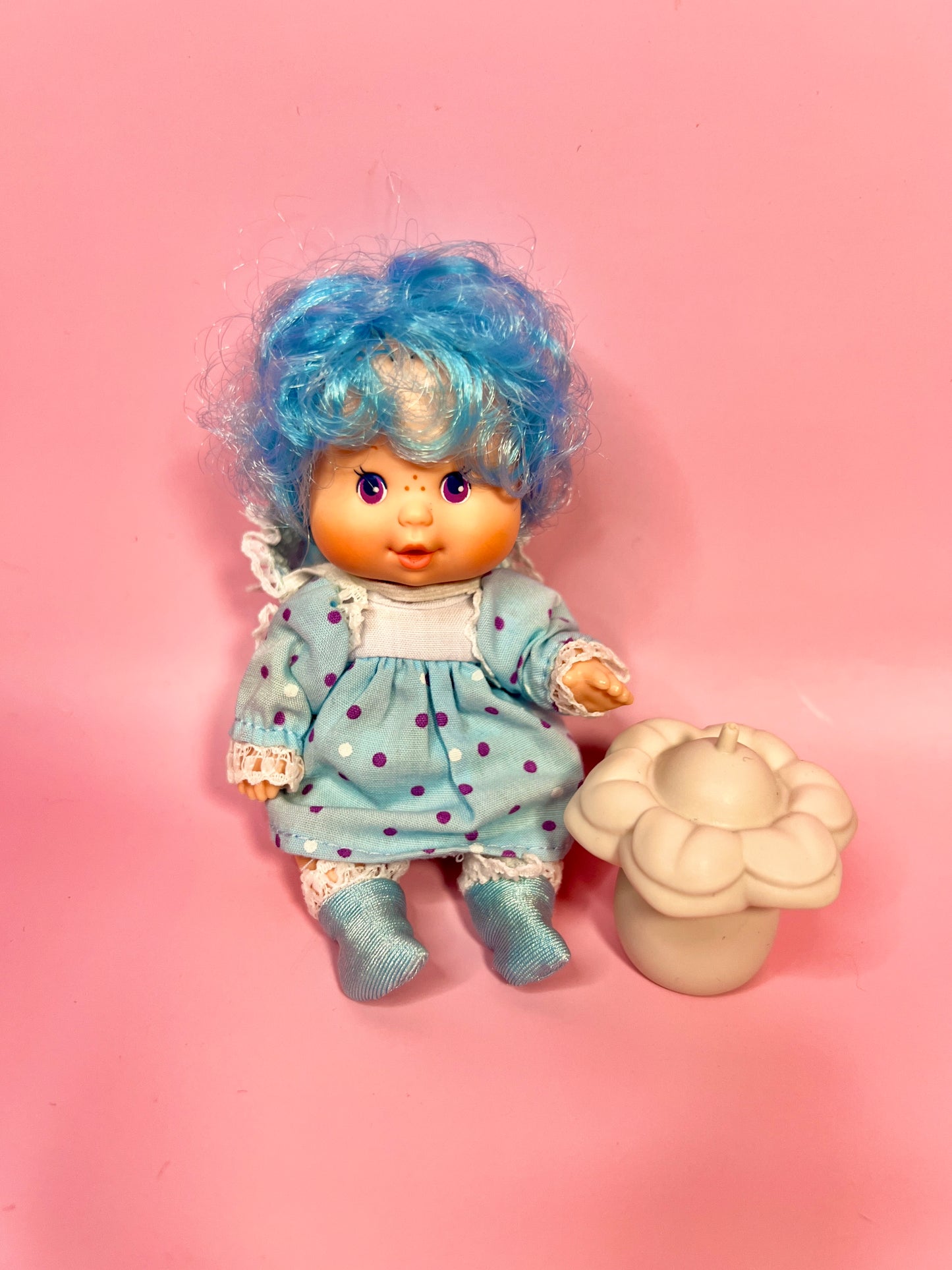Vintage Baby Blueberry Muffin doll with Bottle from the 1980s Strawberry Shortcake Series