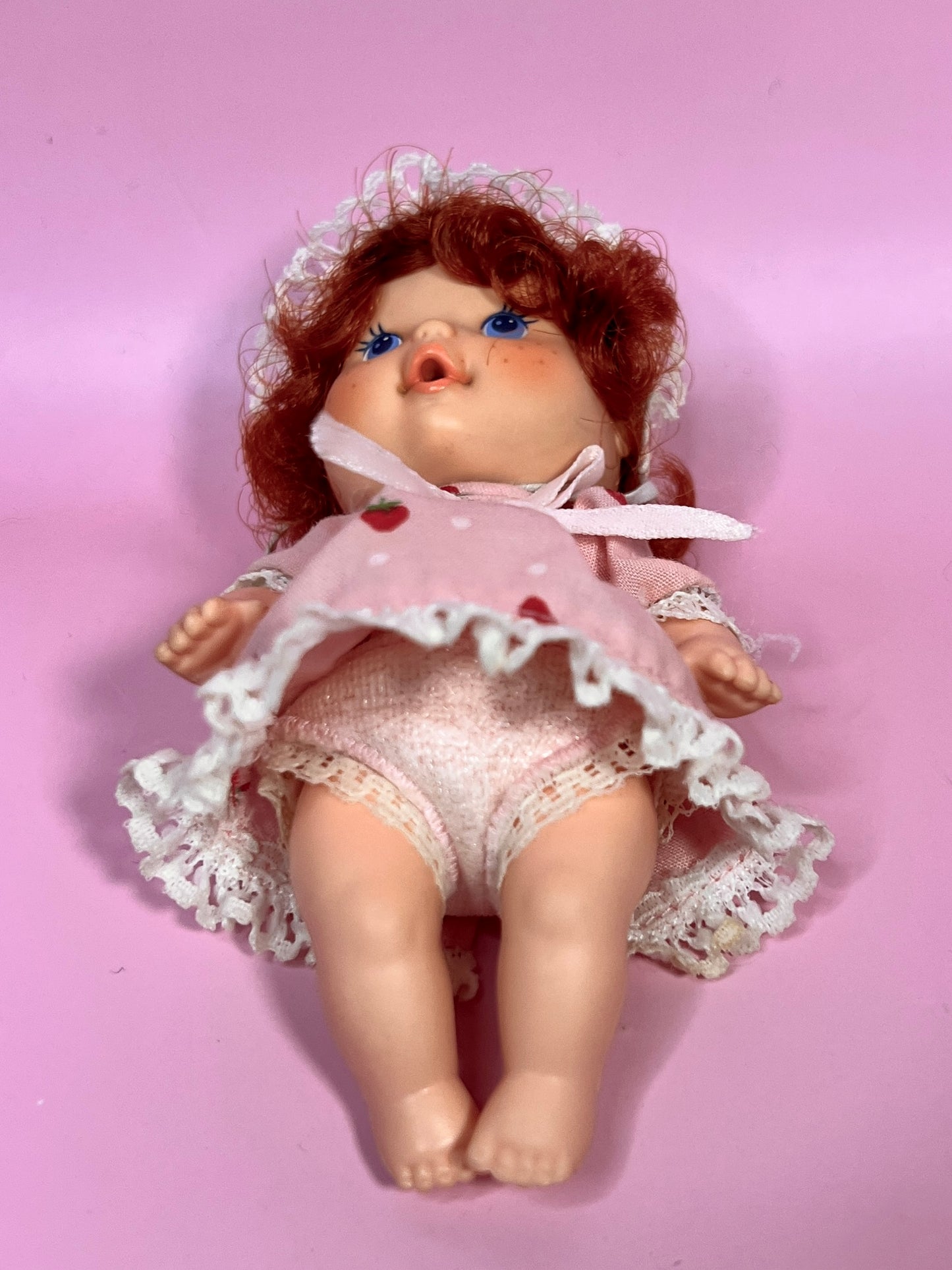 Vintage Baby Strawberry Shortcake doll from the 1980s Strawberry Shortcake Series