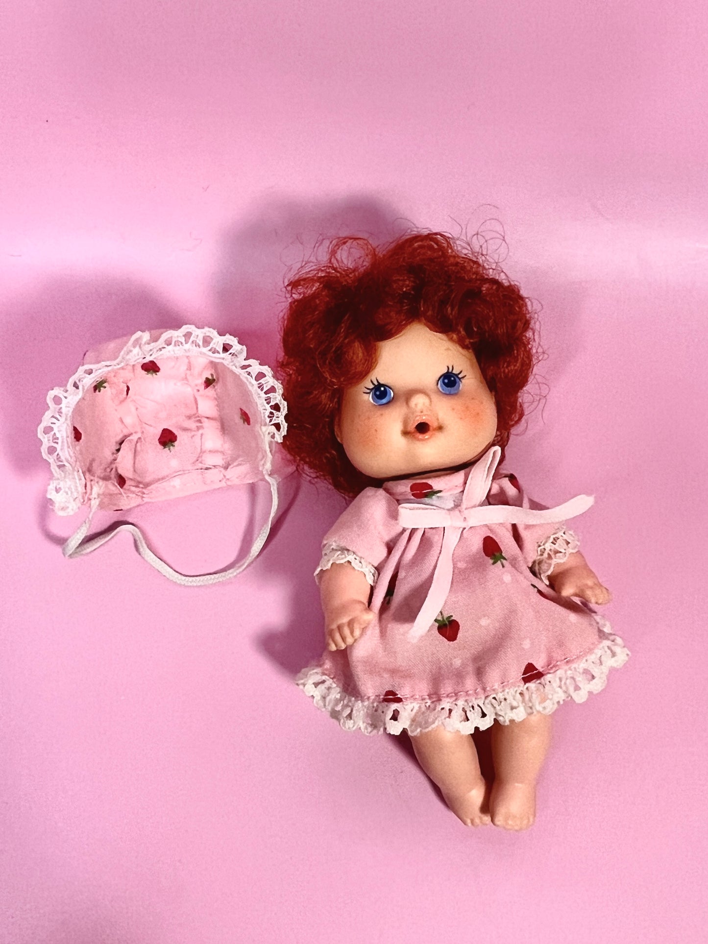 Vintage Baby Strawberry Shortcake doll from the 1980s Strawberry Shortcake Series