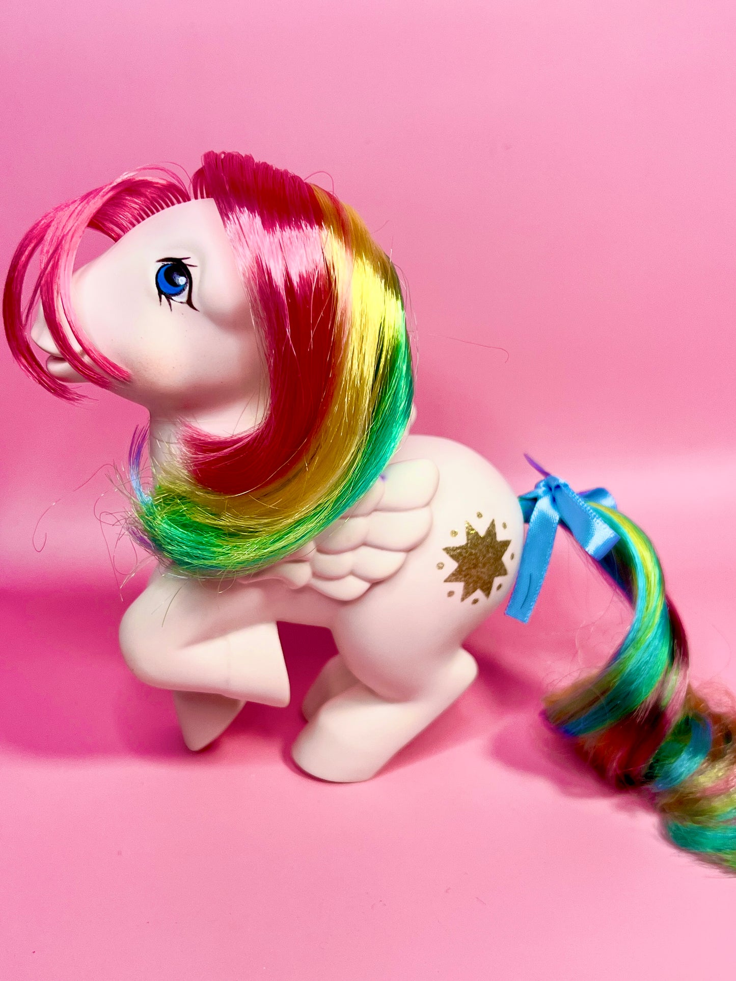 ¡Brillo de estrella! My Little Pony Primera generación G1 Pegasus Pony ¡EXCELENTE condición!