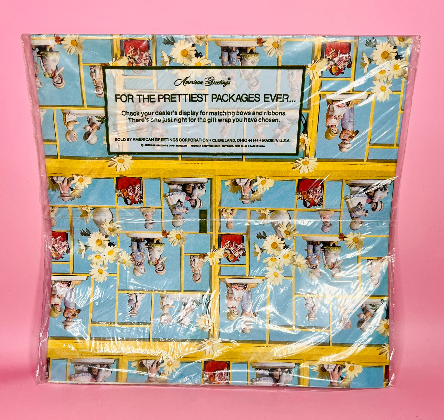 3 Sets of Vintage New Old Stock NOS 1976 Hollie Hobby Wrapping Paper SEALED