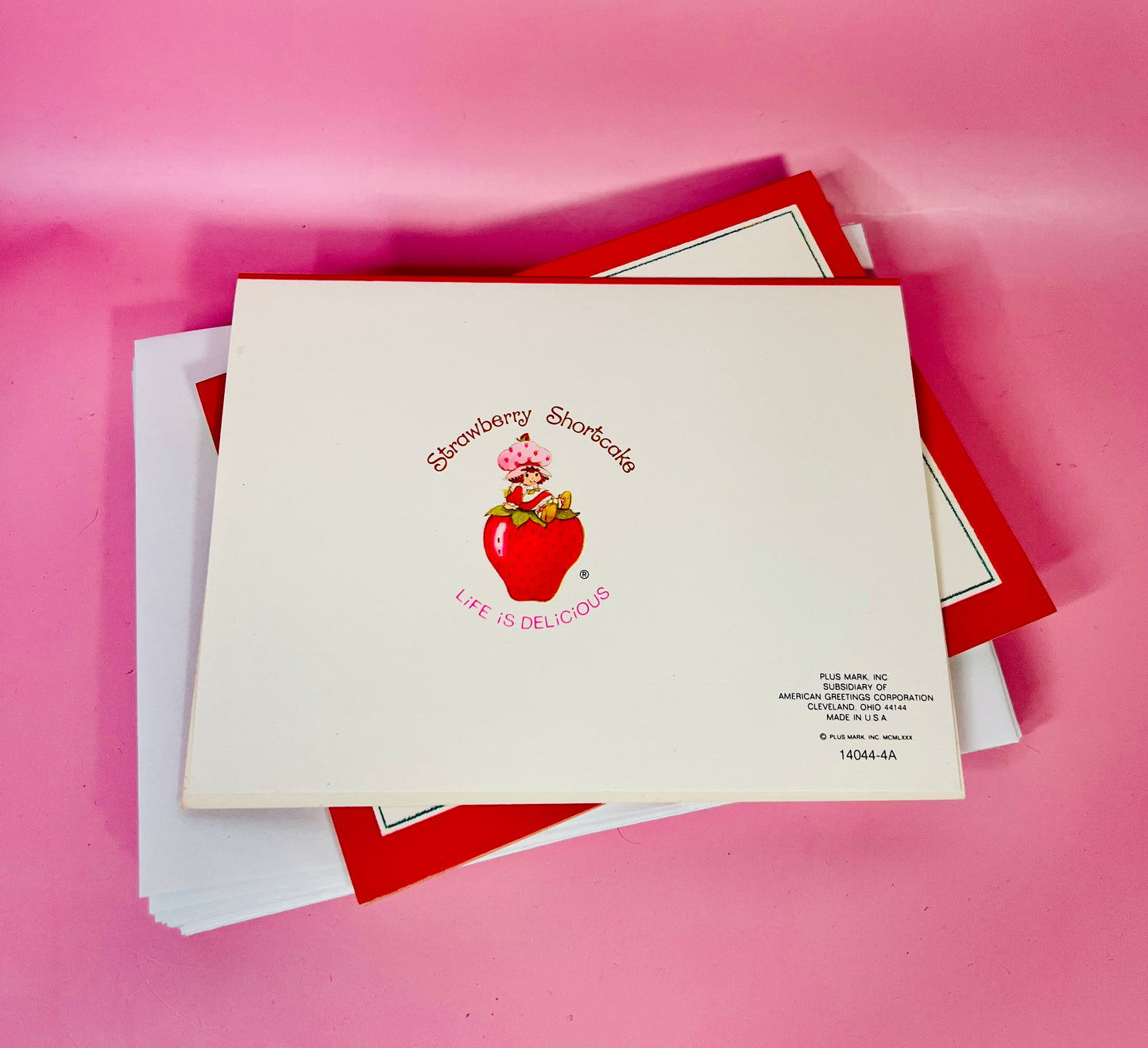 Vintage 1980 Caremark Strawberry Shortcake Christmas Greeting Card Set – 10 Cards