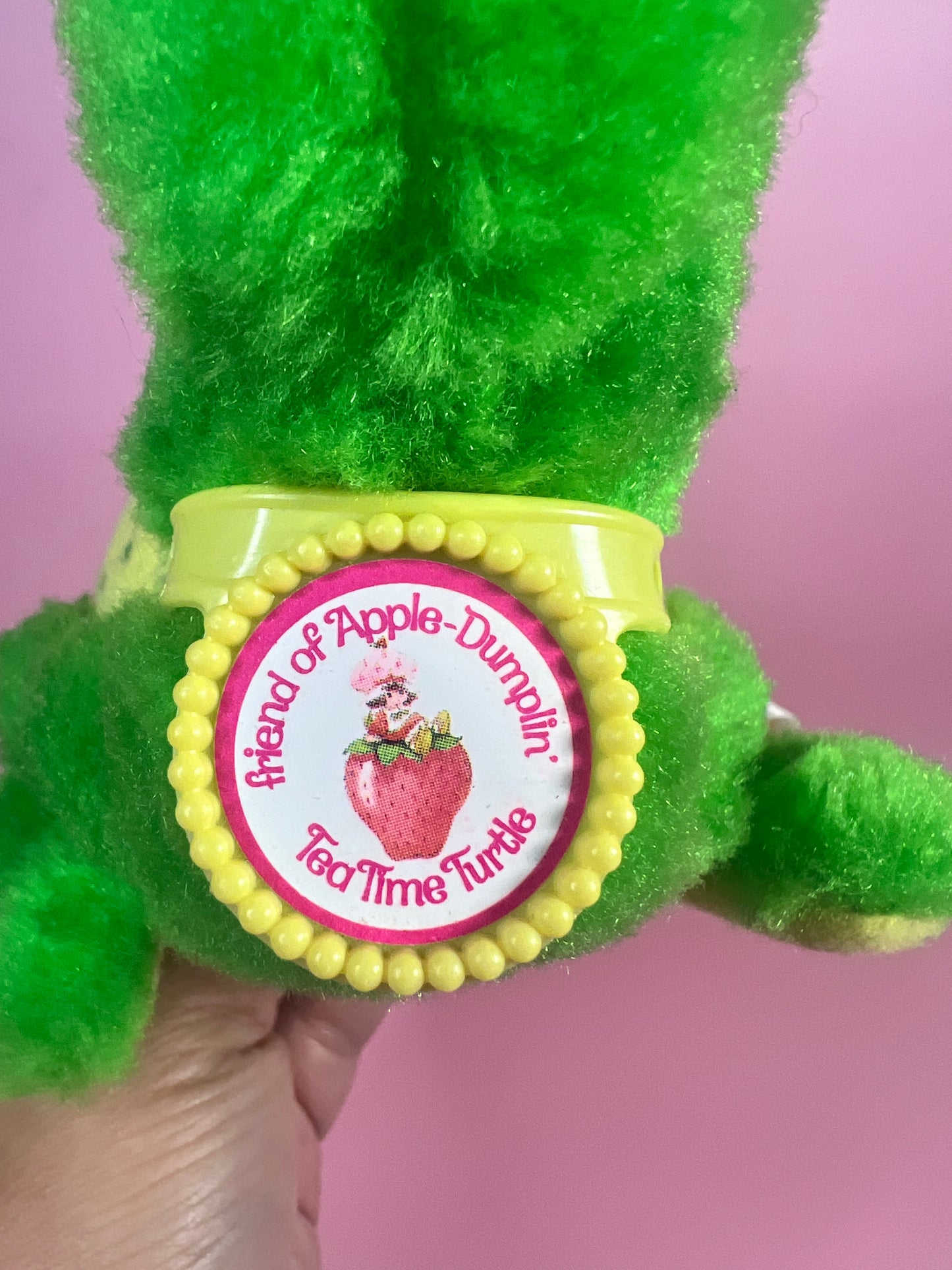 Vintage 1981 Teatime Turtle Plush from Strawberry Shortcake Friend of Apple Dumpling - EXCELLENT Condition!