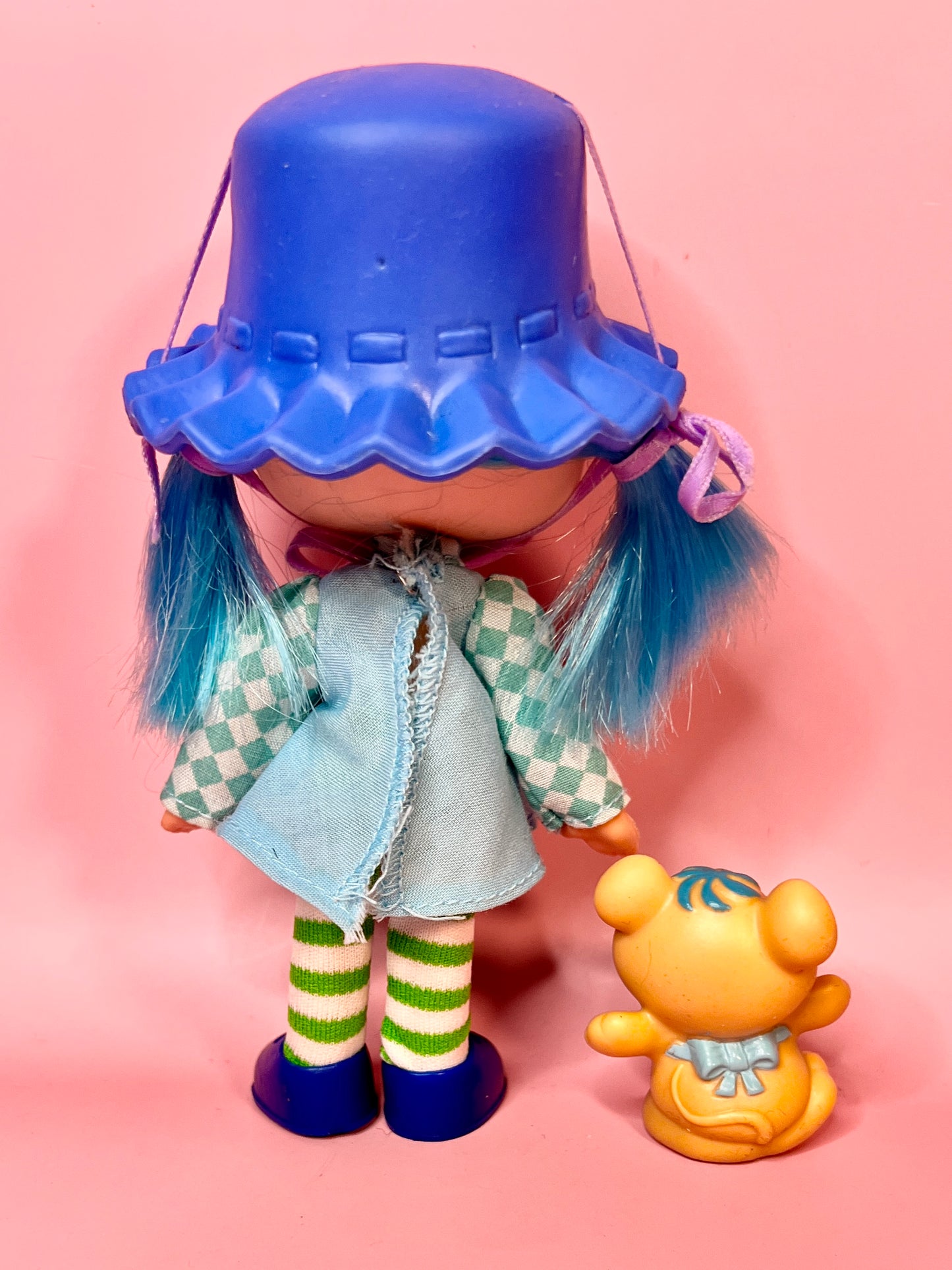 Vintage FIRST EDITION 1979 Strawberry Shortcake Blueberry Muffin Doll with Pet Cheesecake Mouse