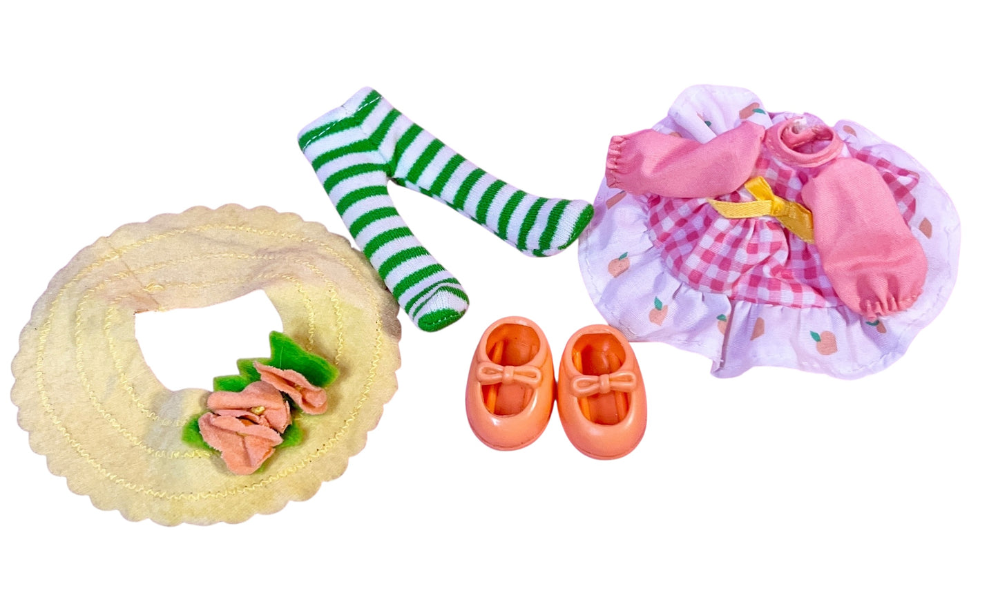 Complete Outfit for 1980s Peach Blush Strawberry Shortcake Doll Excellent Condition