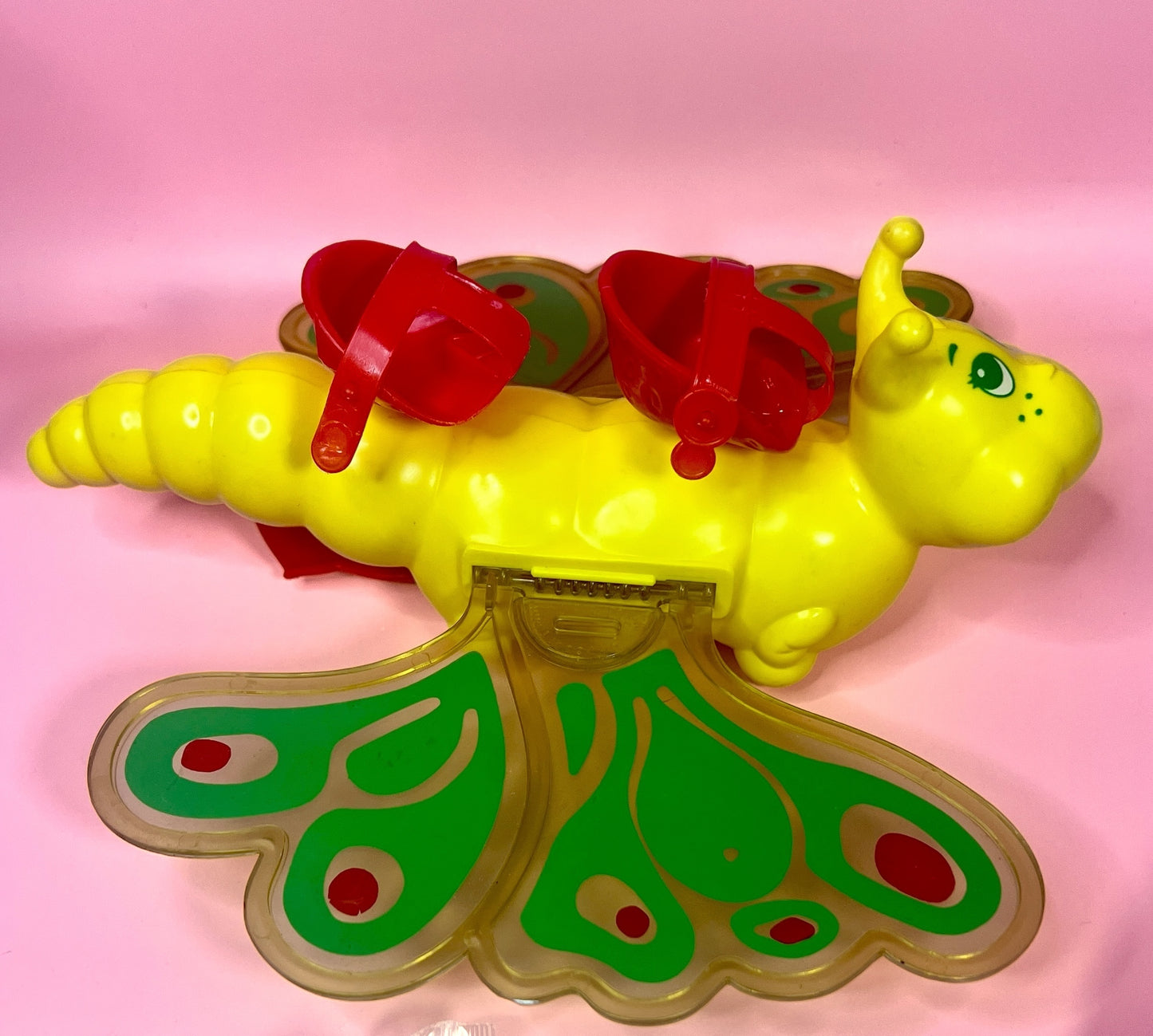 Vintage 1980s Strawberry Shortcake Flitter-Bit Butterfly Toy with Seats & Wings Intact