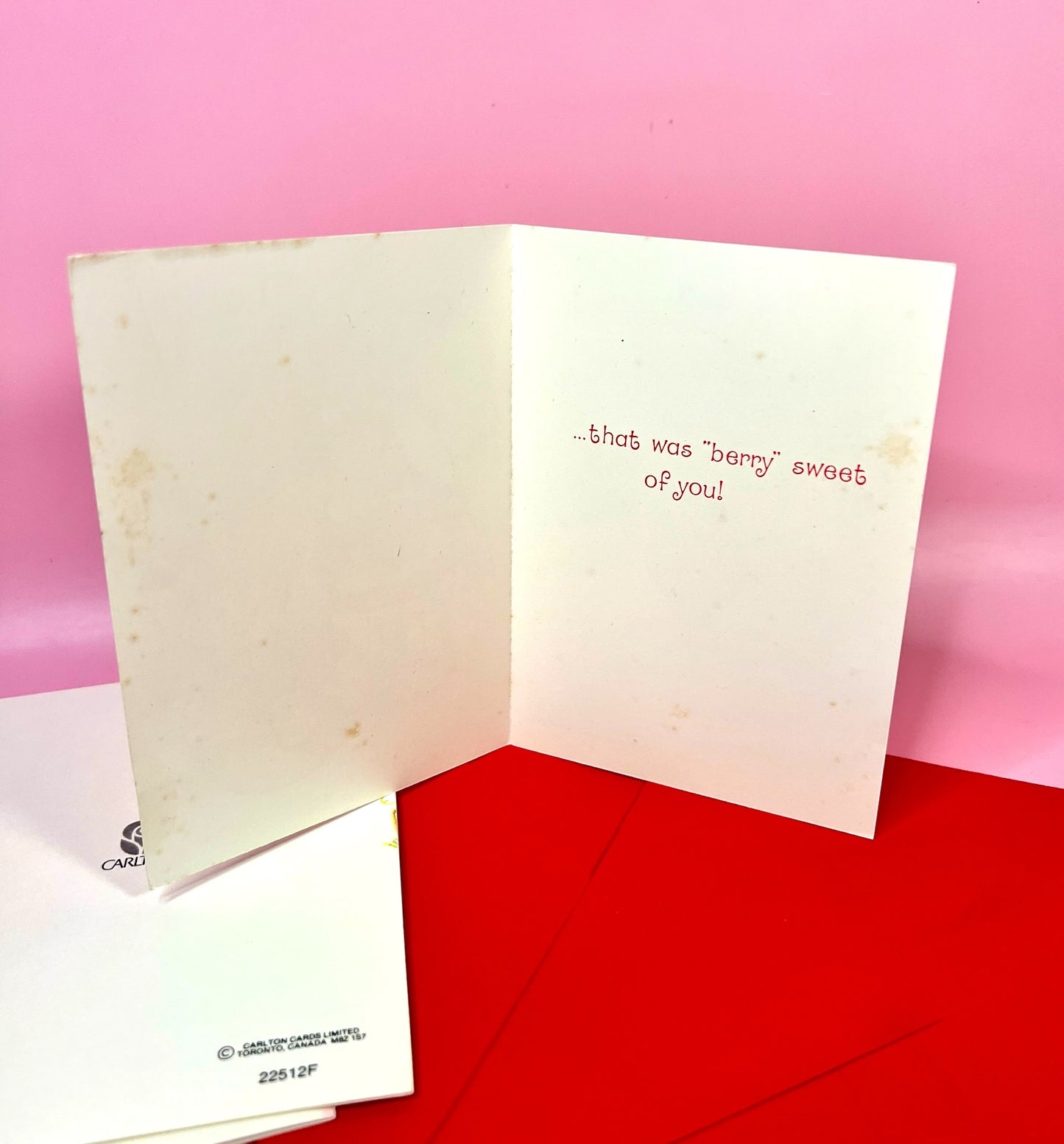 RARE Set of 3 Different Vintage 1980 Unused Strawberry Shortcake Greeting Cards by American Greetings
