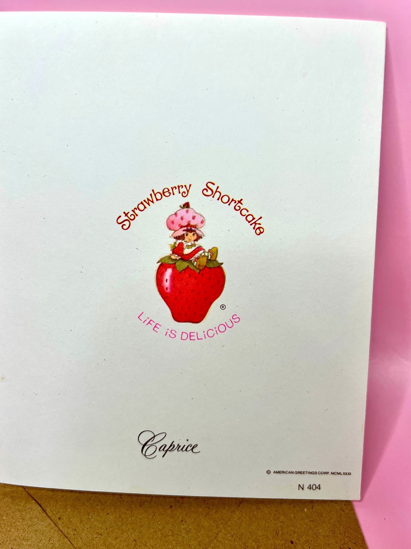 Vintage 1981 Strawberry Shortcake Greeting Card by American Greetings with Sticker Sheet