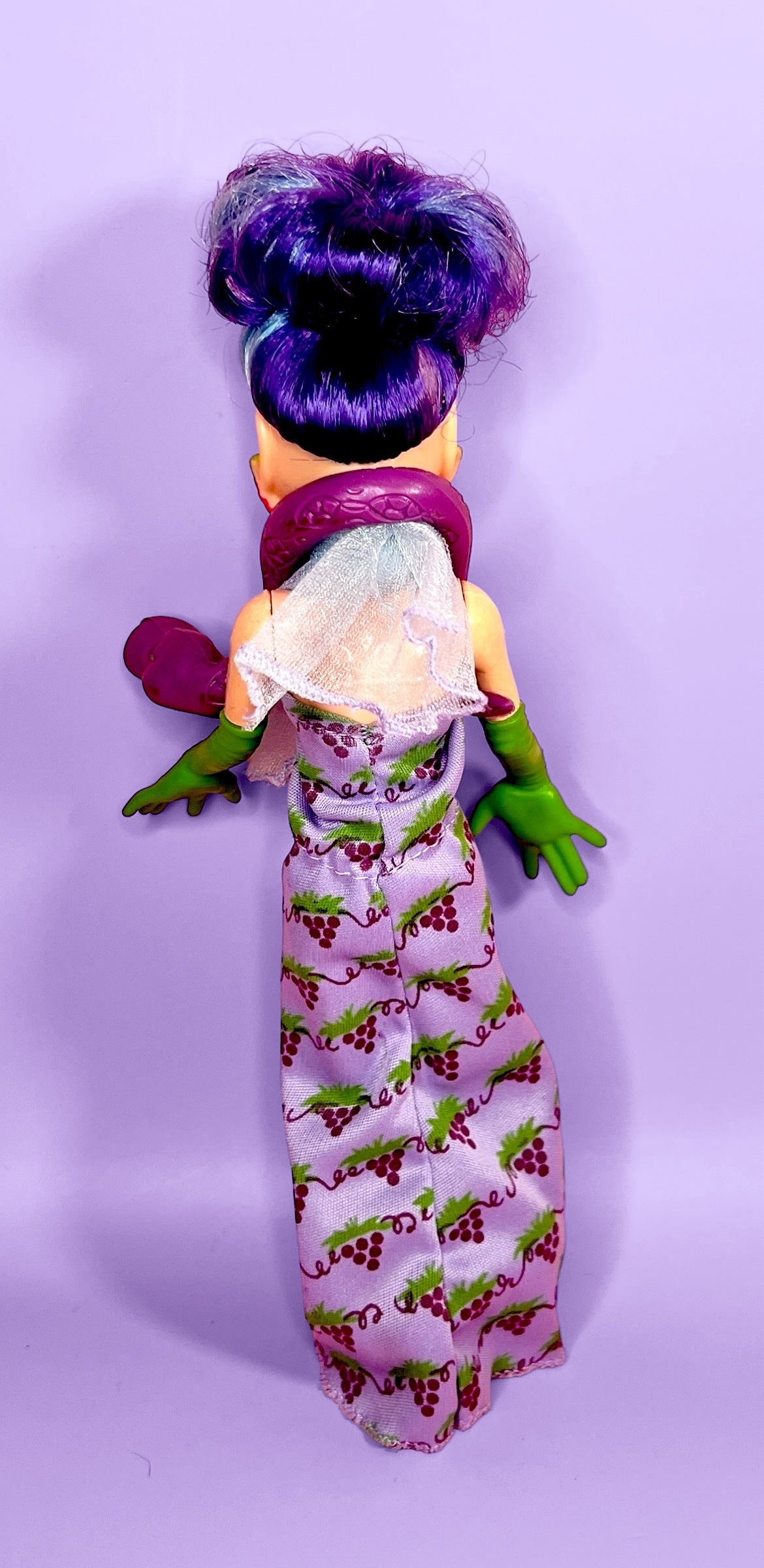 Vintage Sour Grapes doll with pet Dregs Snake from the 1980s Strawberry Shortcake Series