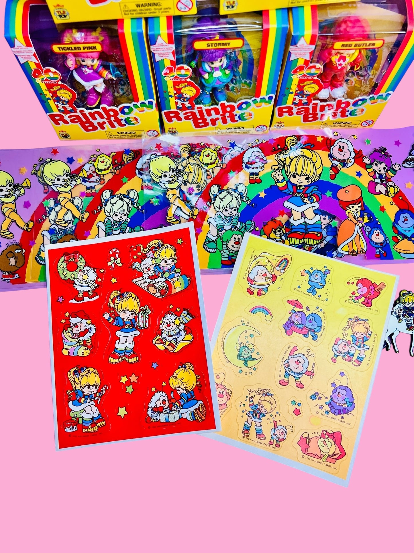 Rainbow Brite CheeBees Figures NEW SEALED - Buy Individually or as a Set with Vintage Rainbow Brite Stickers, Decals, & Pin