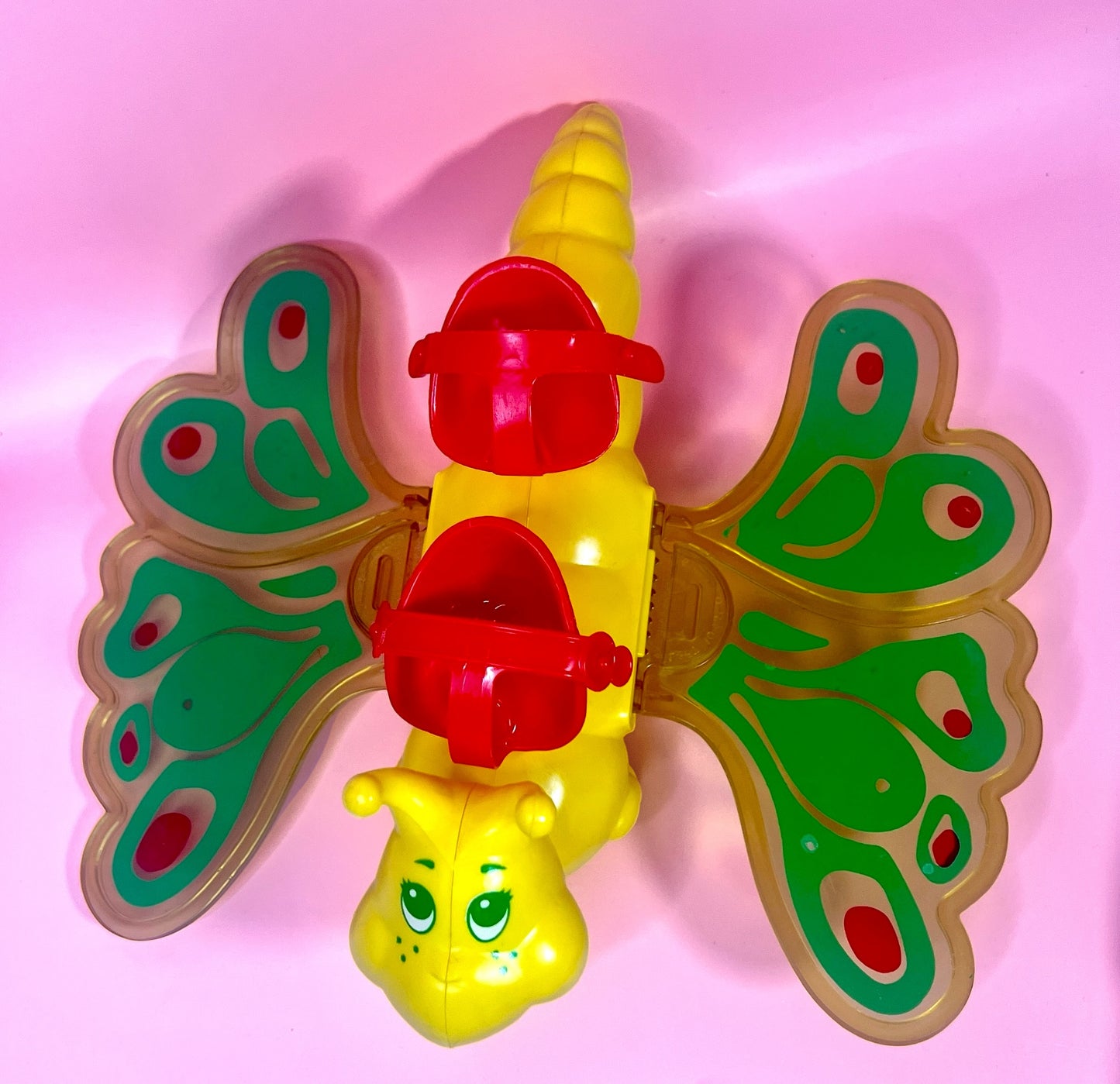 Vintage 1980s Strawberry Shortcake Flitter-Bit Butterfly Toy with Seats & Wings Intact