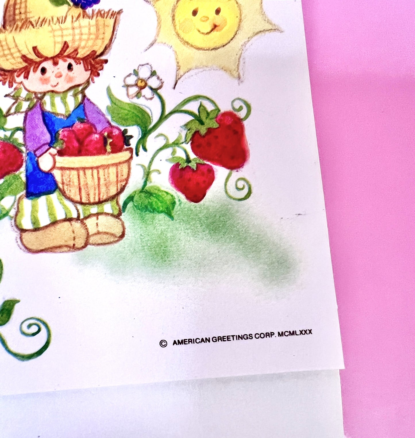 RARE Set of 3 Vintage 1980 Strawberry Shortcake Unused Postalette Cards