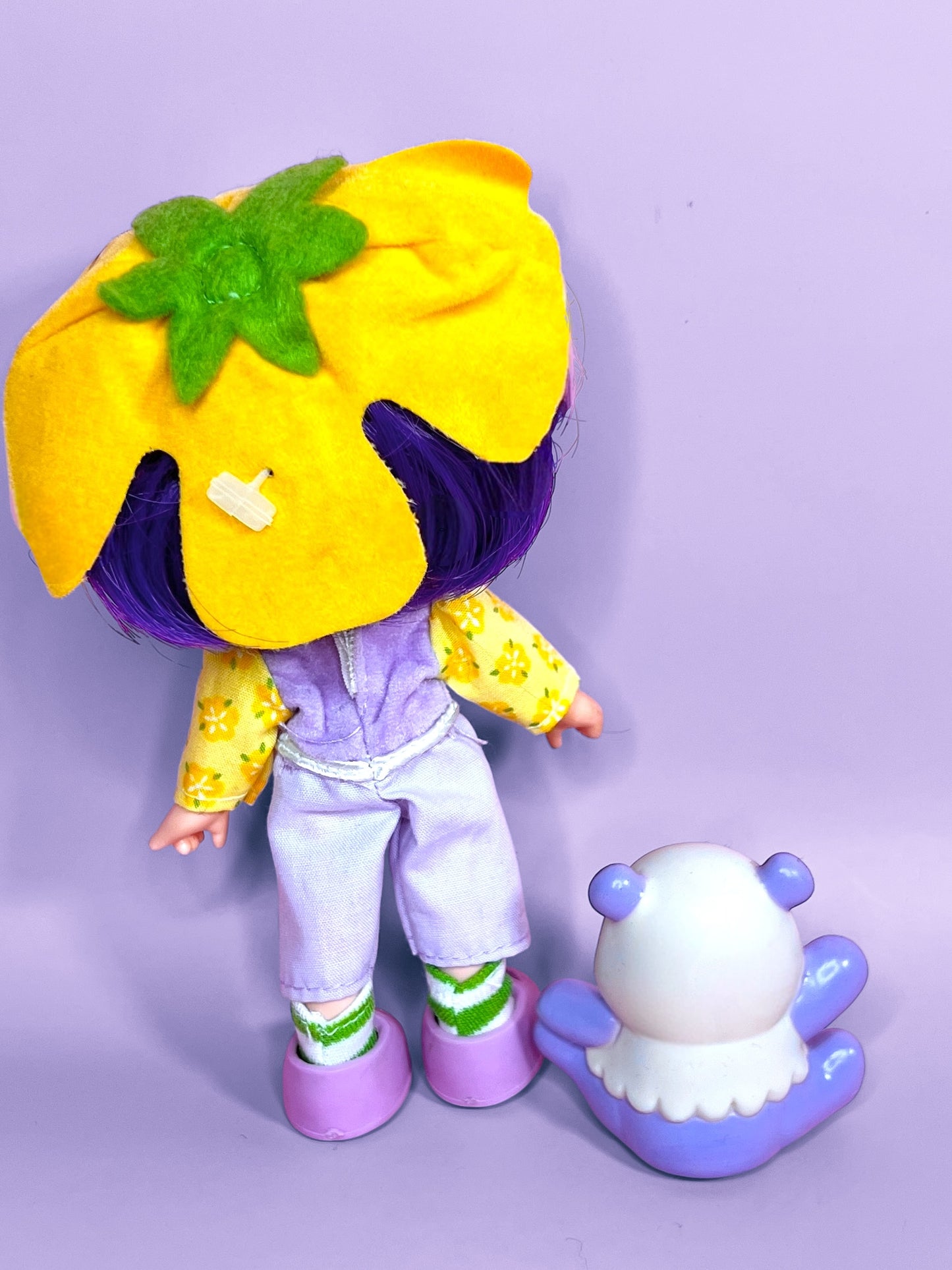 Vintage Almond Tea doll with pet Marzipan Panda from the 1980s Strawberry Shortcake Series