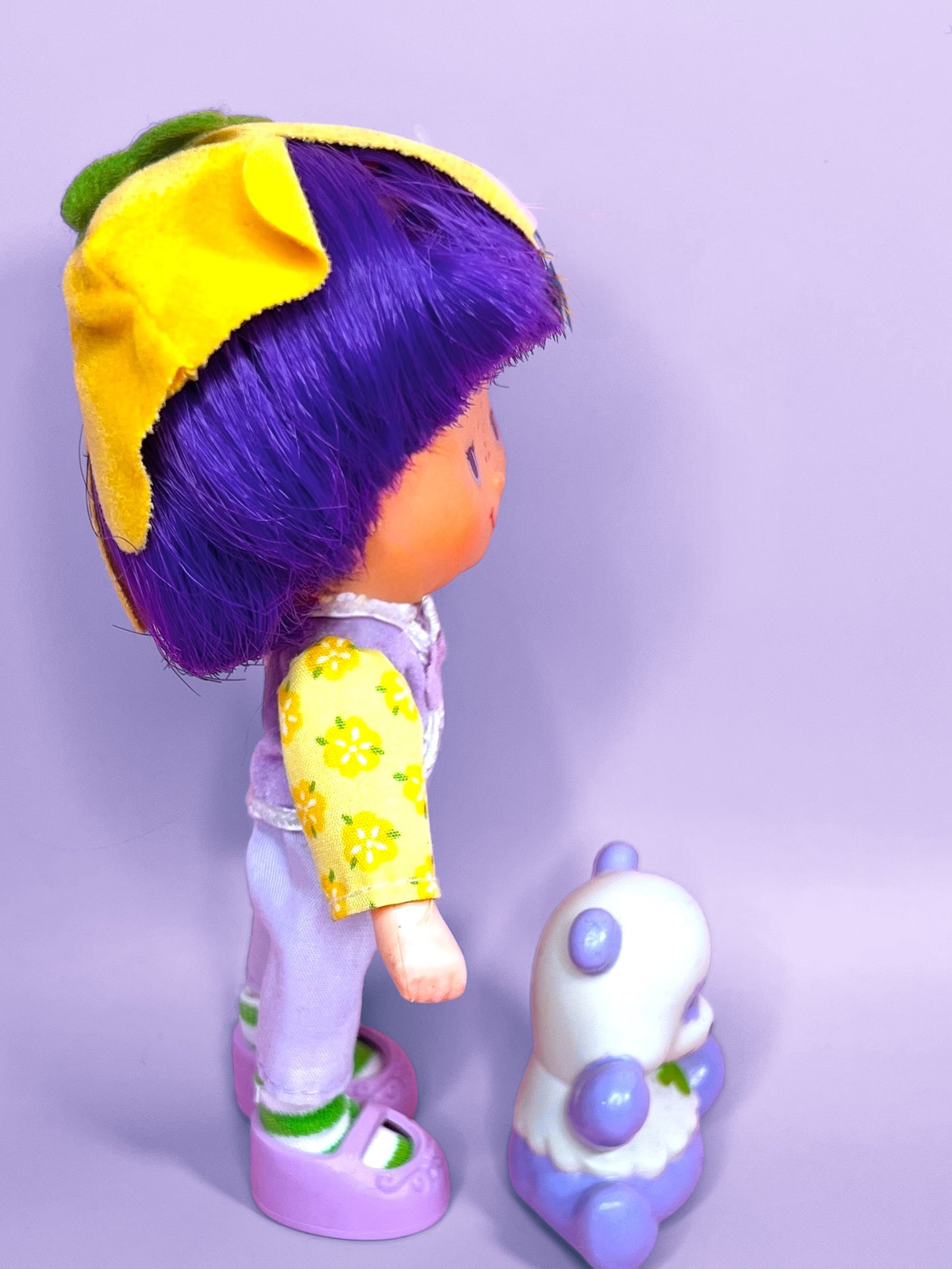 Vintage Almond Tea doll with pet Marzipan Panda from the 1980s Strawberry Shortcake Series