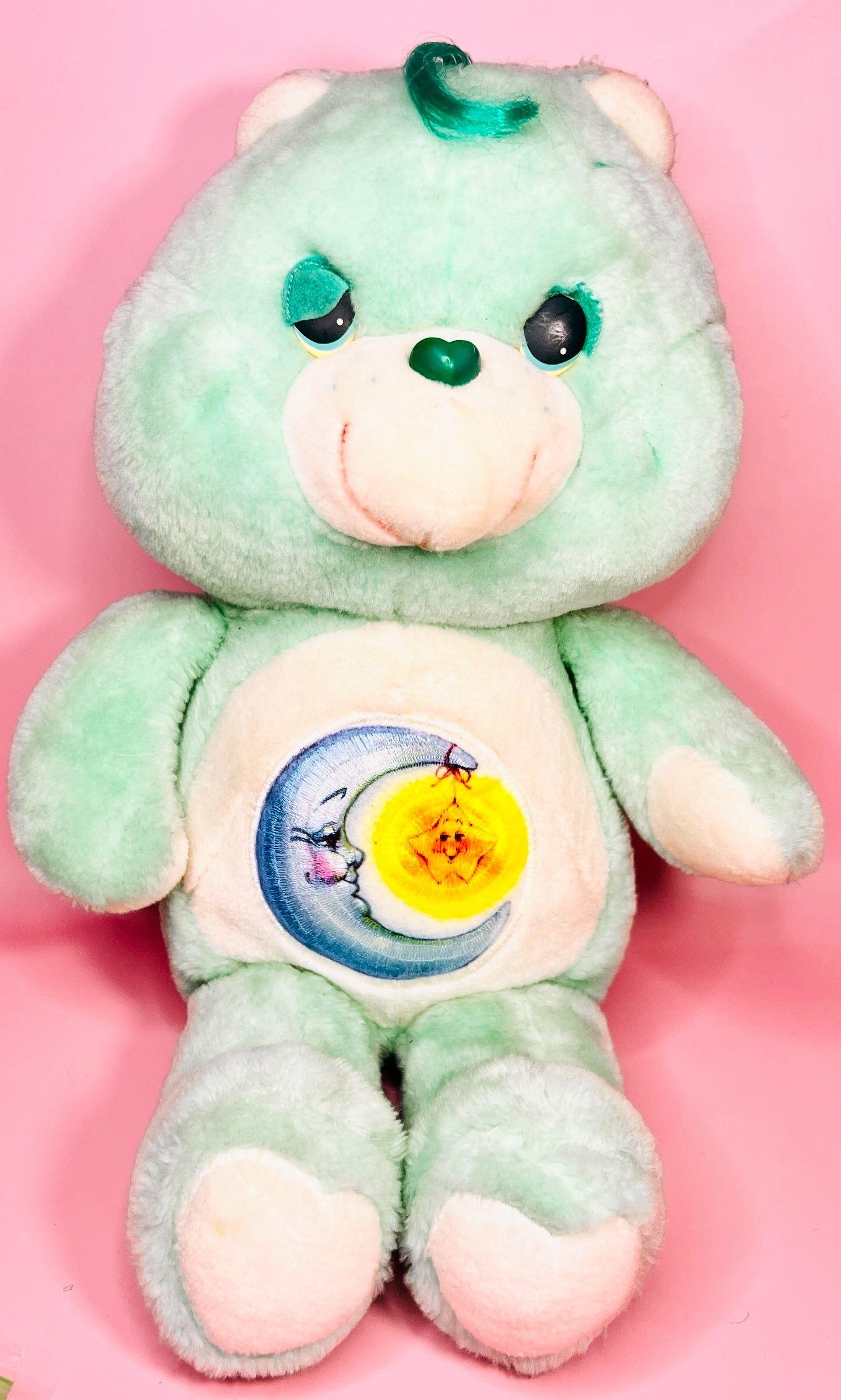 Vintage Large Bedtime Bear Care Bears Plush Early 1980s