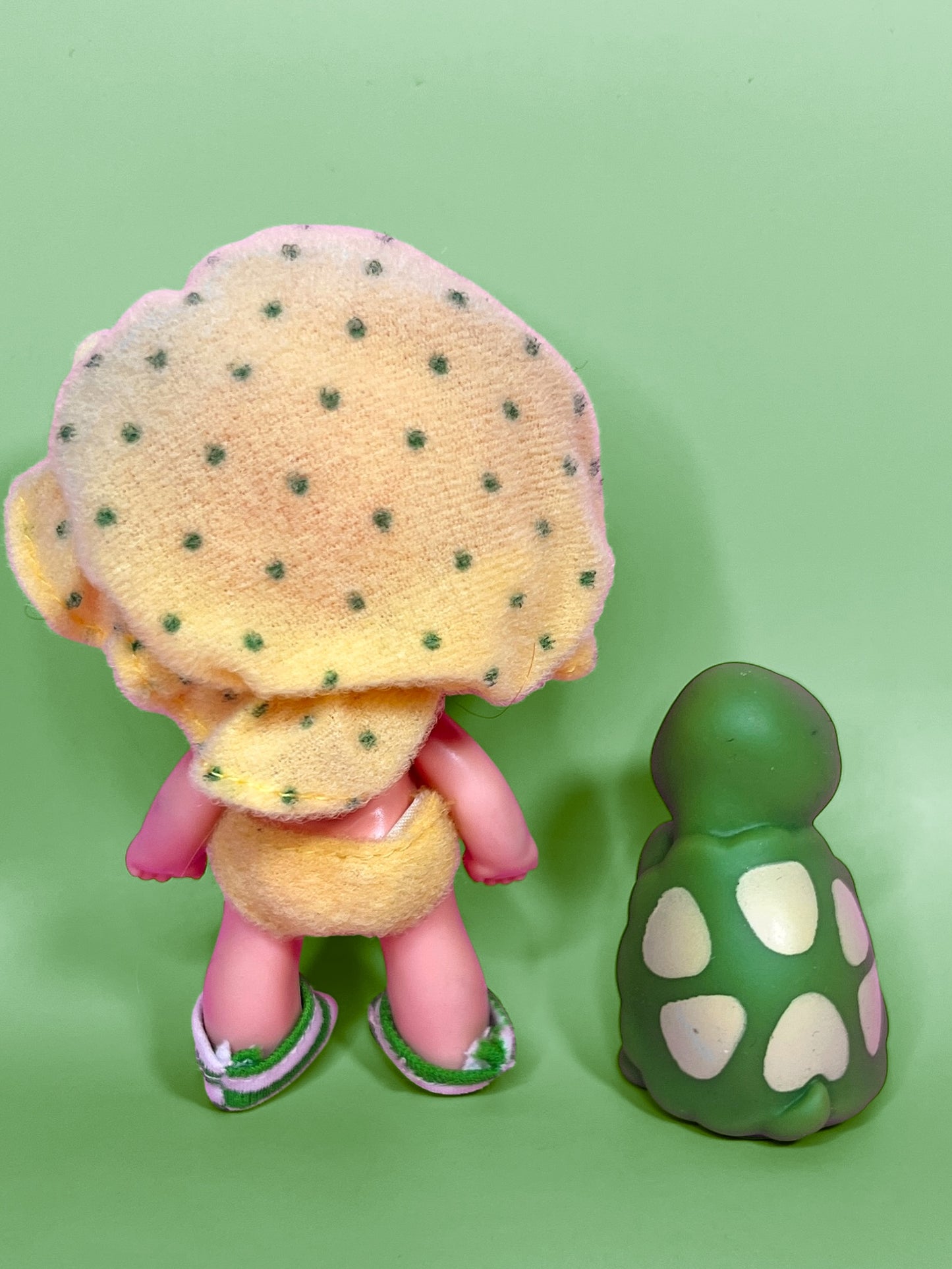 Vintage Apple Dumpling doll with pet Tea Time Turtle from the 1980s Strawberry Shortcake Series