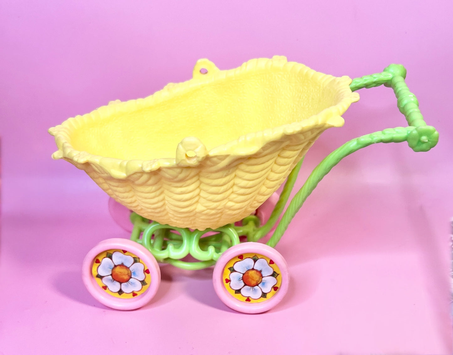 Vintage 1980s Strawberry Shortcake Baby Dolls Drink and Wet Set of 3 with Bottles and Carriage