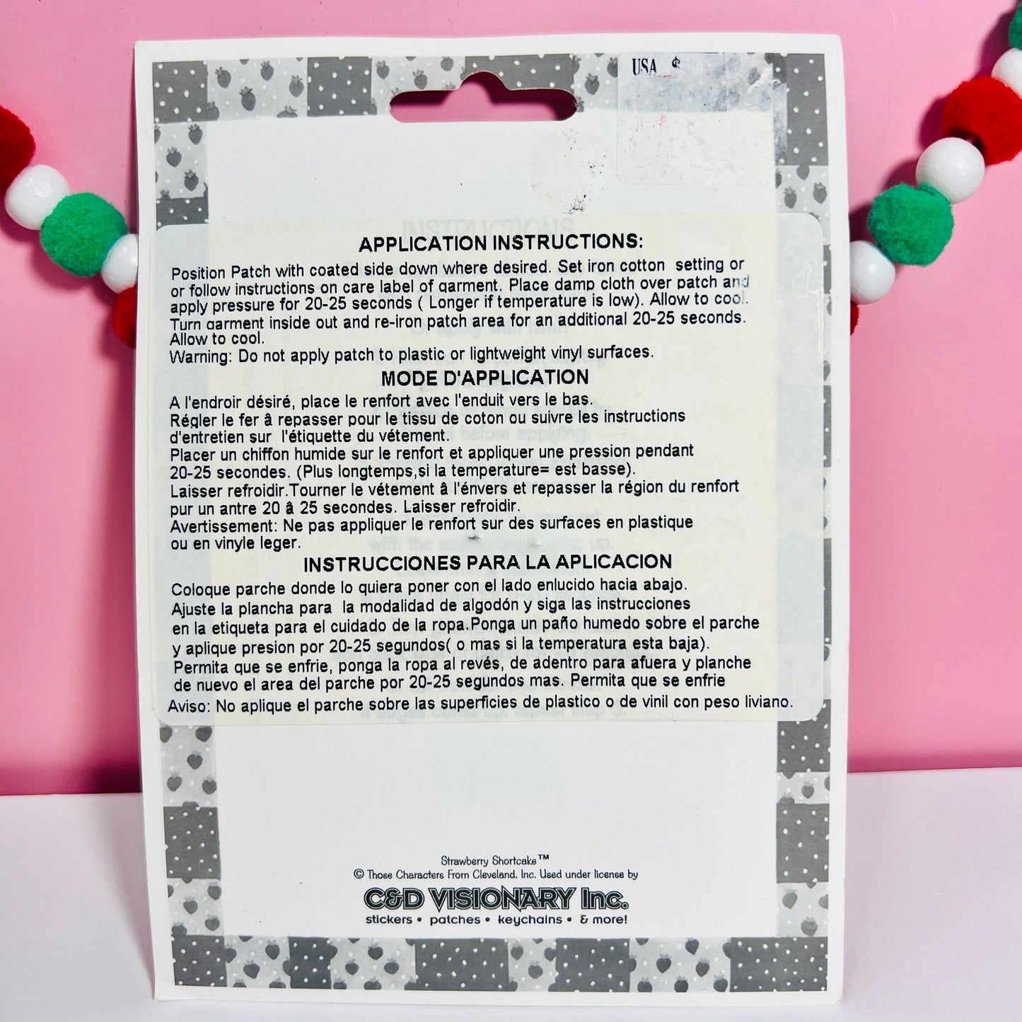 Angel Cake from Strawberry Shortcake Iron on Patch! Vintage 2002 TCFC Patch Retro 80s Style Fun Accessory - Dolly Magic