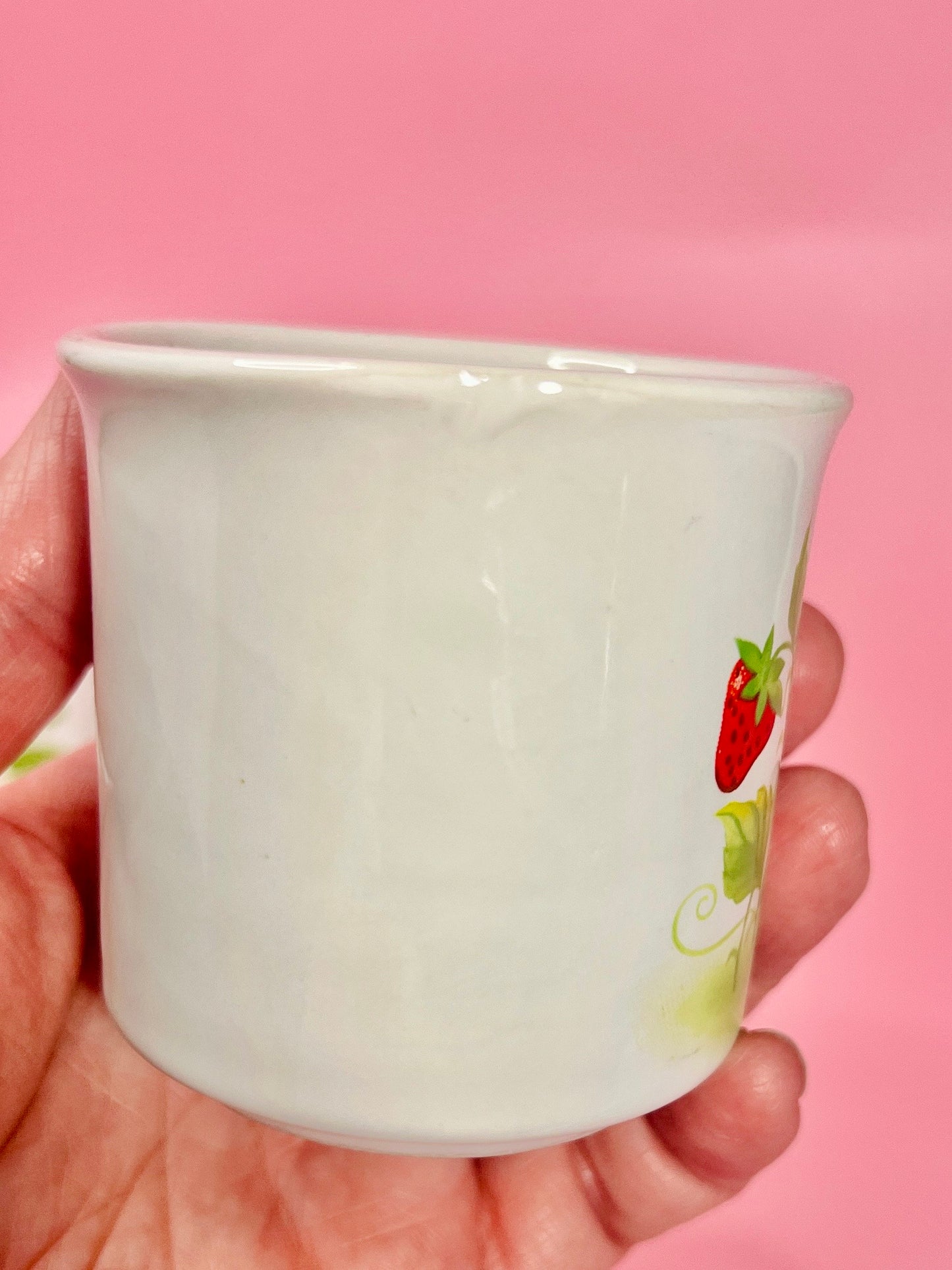 1983 Vintage Strawberry Shortcake Mug and Heart Shaped Platter. “Mmm Berry Good!” Retro 80s Kitchen Decor