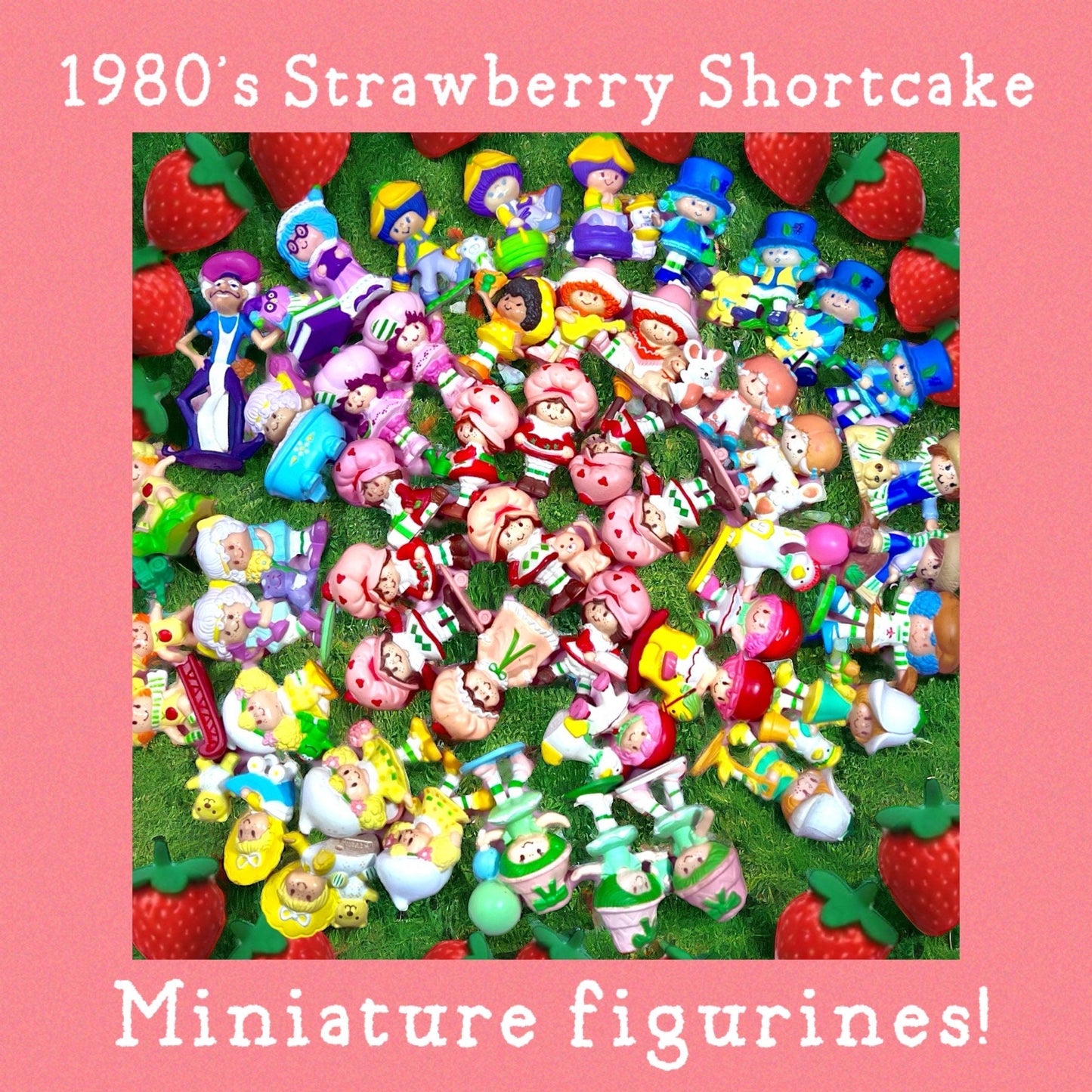 Vintage 1980s Strawberry Shortcake "Strawberryland" Mini Figurines! Pick and choose! Gift Wrap Available!