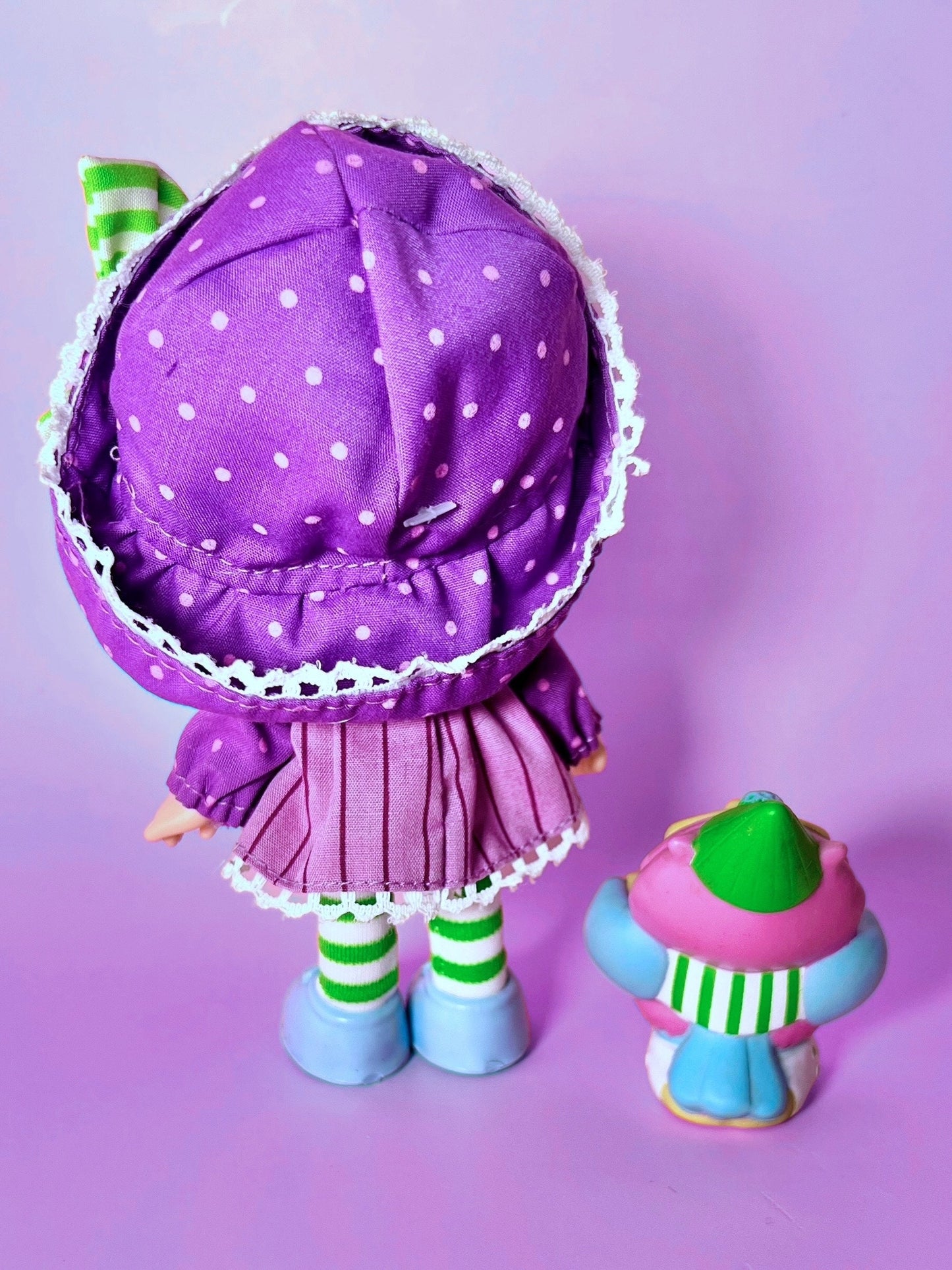 MINTY 1980s Plum Pudding Party Pleaser Doll with Pet Elderberry Owl from Strawberry Shortcake! Optional Scent and Gift Wrap!