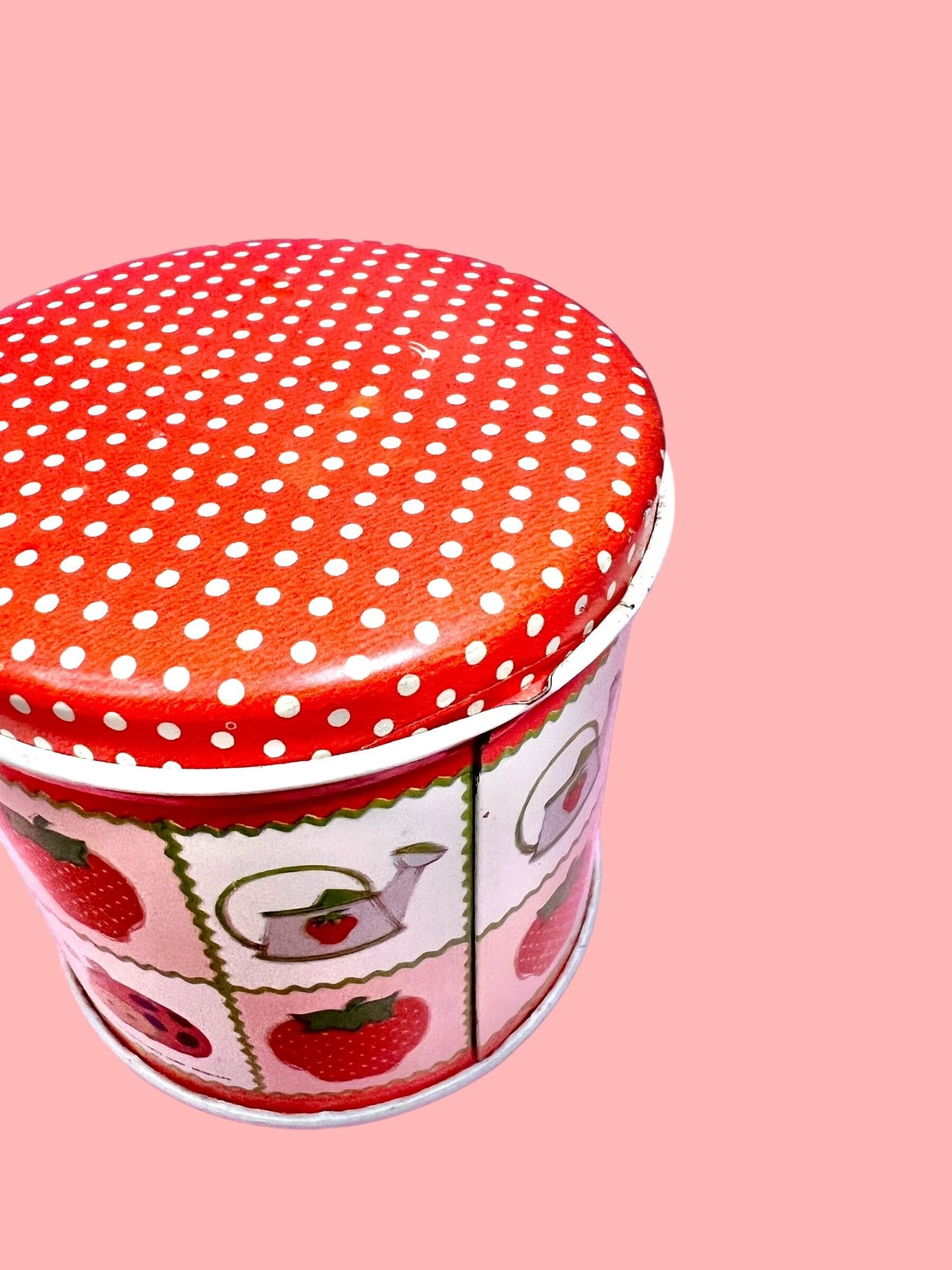 Vintage 1980s Strawberry Shortcake Tin Canister Set including RARE Square Canister