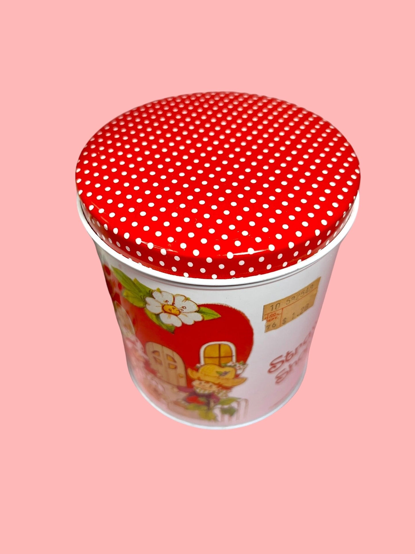 Vintage 1980s Strawberry Shortcake Tin Canister Set including RARE Square Canister