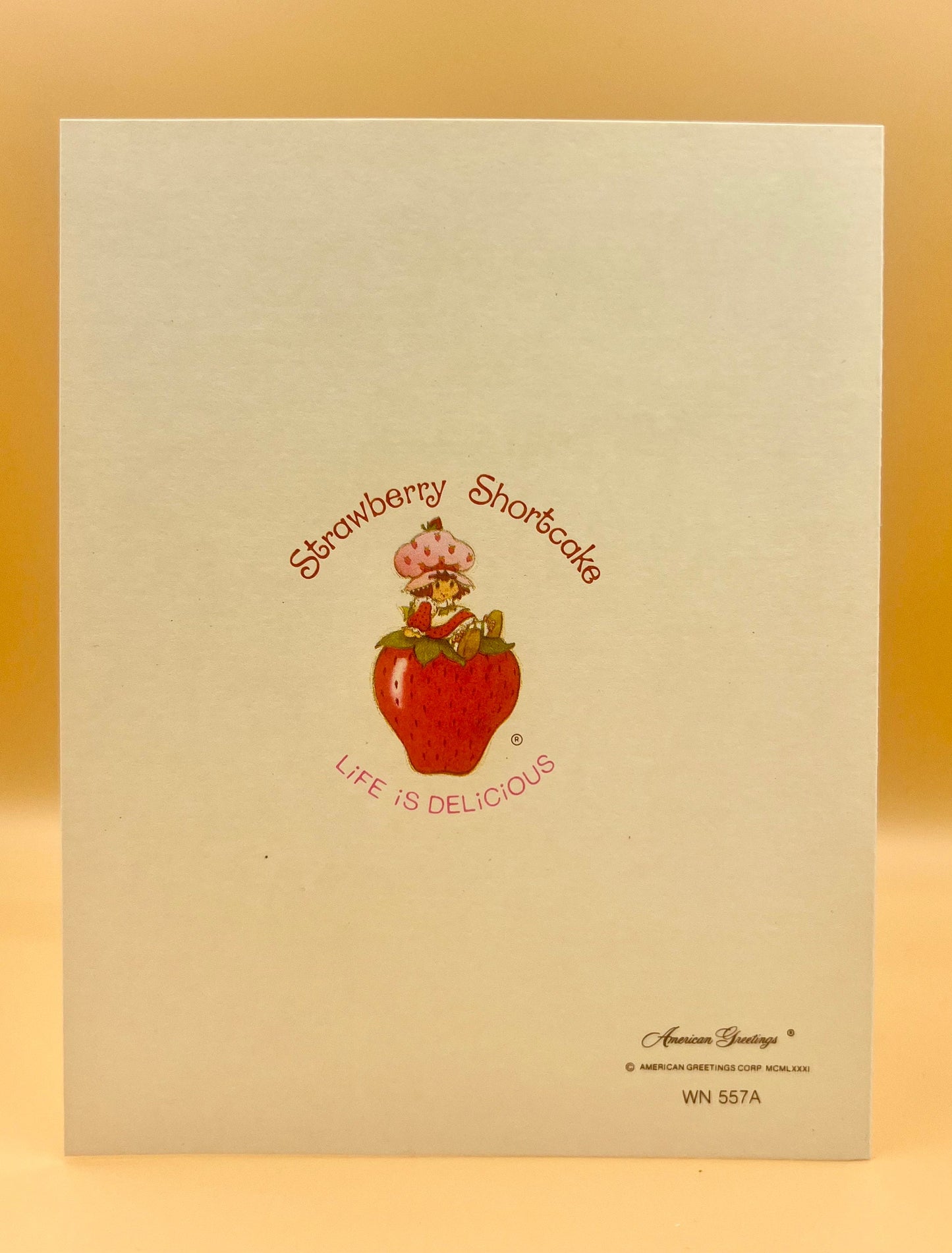 Vintage 1981 Strawberry Shortcake Friendship Card (blank inside) with Stickers! Pupcake and Custard! - Dolly Magic