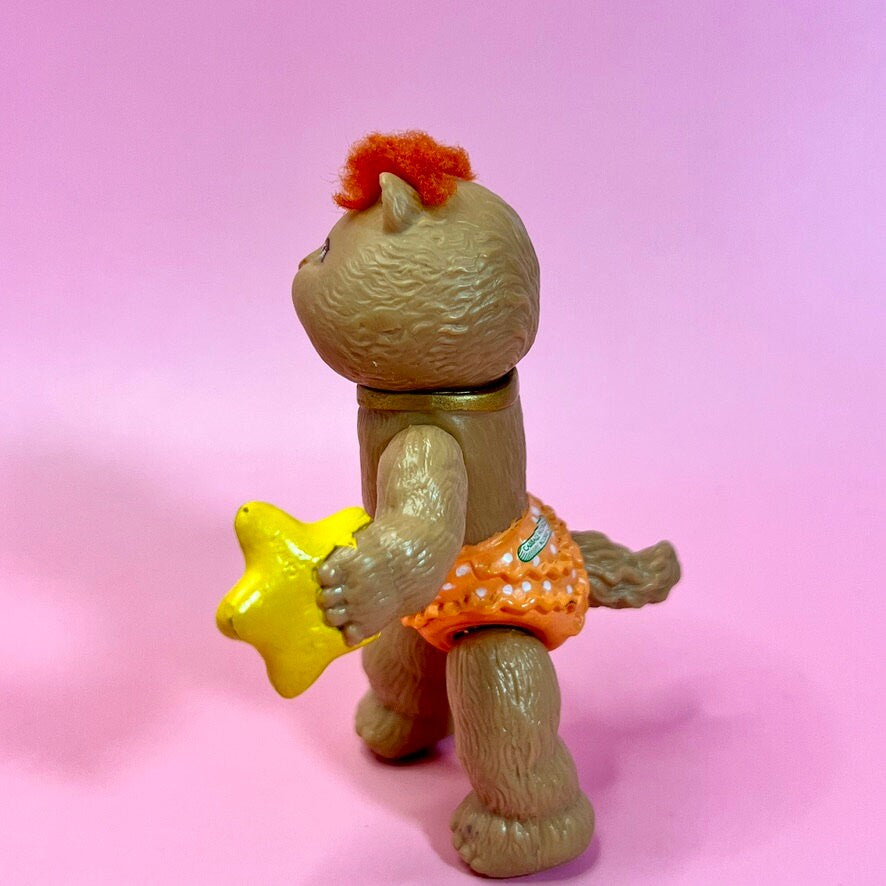 Vintage 1984 Cabbage Patch Kids KOOSAS Poseable 3.5 inch Figurine - Brown with Orange Hair/Diaper "KOOSAS" - Dolly Magic