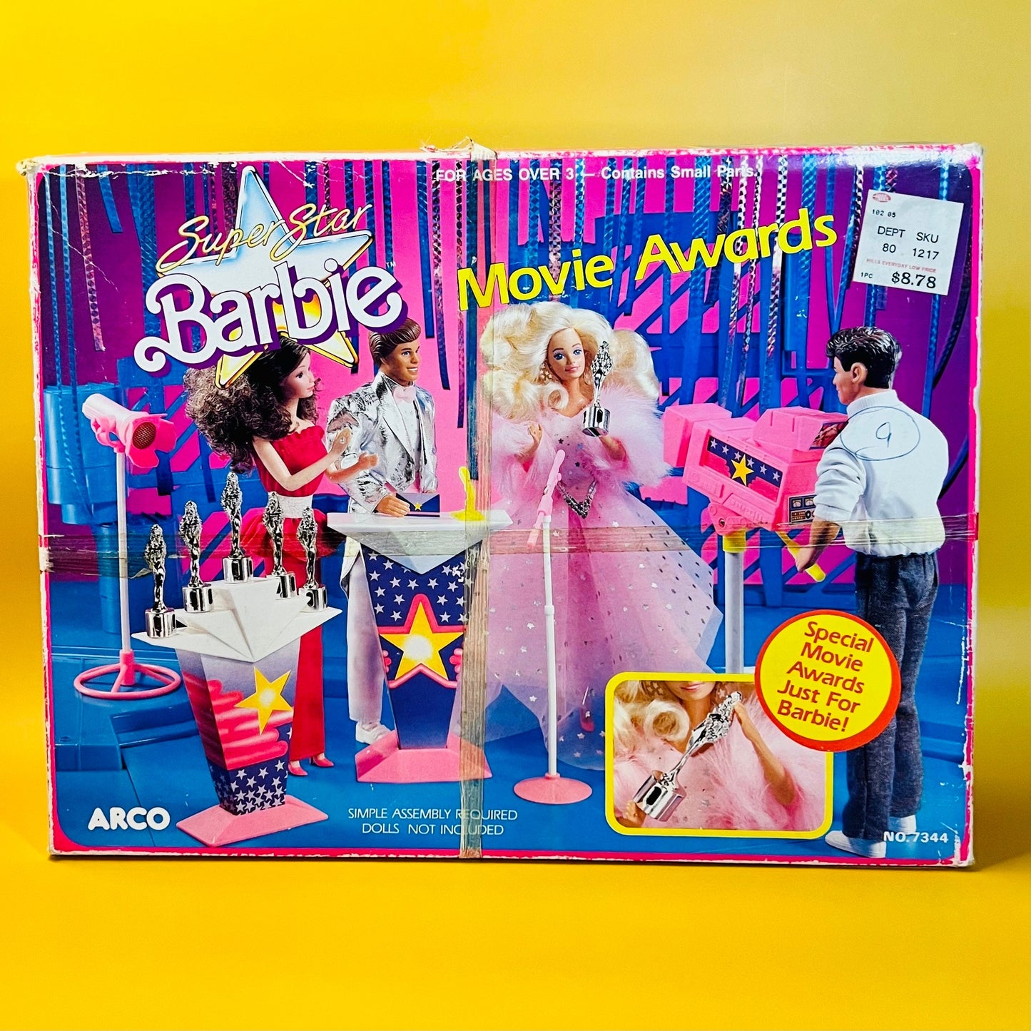 Vintage 1988 "SuperStar Barbie" Movie Awards Playset - 100% Complete and Never Assembled (Open Box but Sealed Bags)! - Dolly Magic