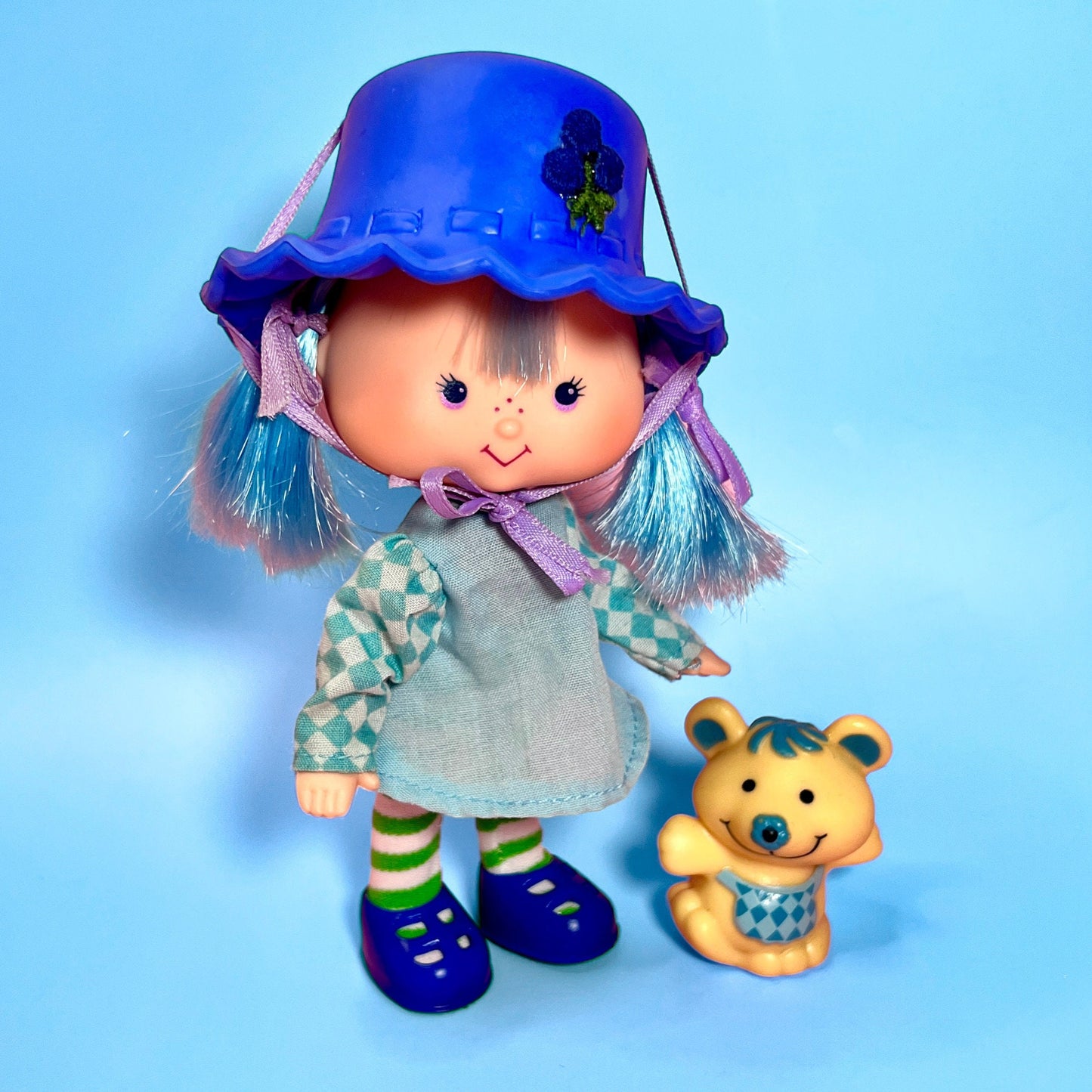 1980s Vintage Blueberry Muffin Doll from Strawberry Shortcake With Pet Cheesecake! Optional SCENT and Gift Wrap! - Dolly Magic