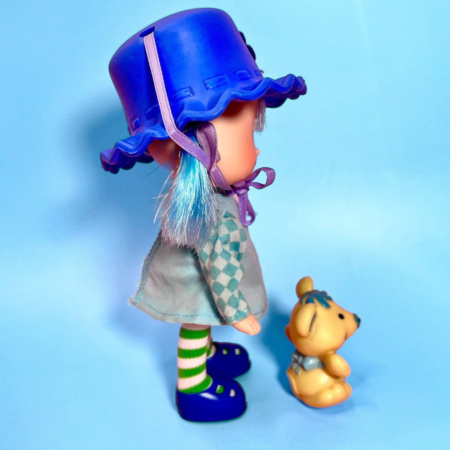 1980s Vintage Blueberry Muffin Doll from Strawberry Shortcake With Pet Cheesecake! Optional SCENT and Gift Wrap! - Dolly Magic