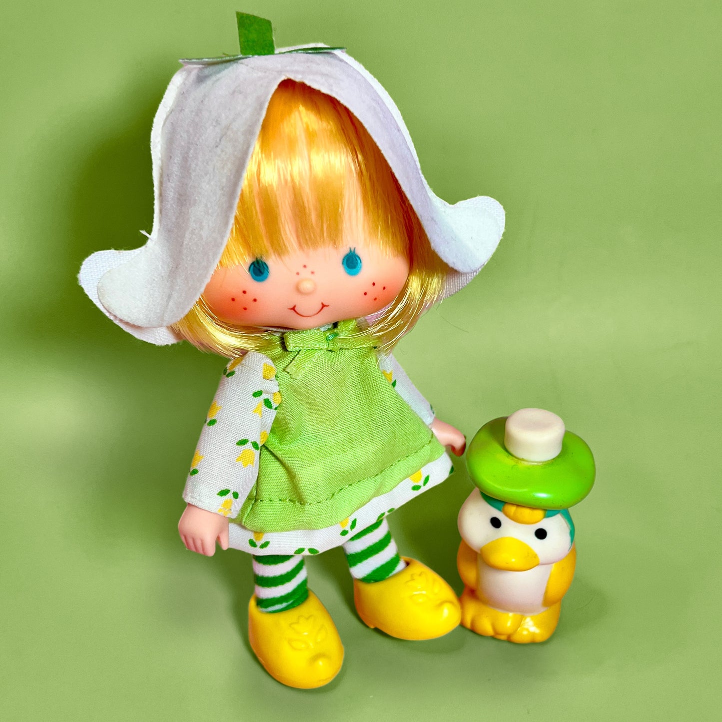 1980s Vintage Mint Tulip Doll with pet Marsh Mallard from Strawberry Shortcake! Optional SCENT and Gift Wrap! - Dolly Magic