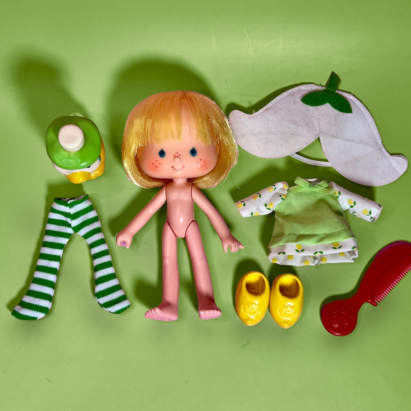 1980s Vintage Mint Tulip Doll with pet Marsh Mallard from Strawberry Shortcake! Optional SCENT and Gift Wrap! - Dolly Magic
