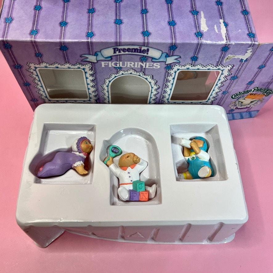 Vintage 1985 Cabbage Patch Kid Preemie Collectible Set of 3! New in Open Package! - Dolly Magic