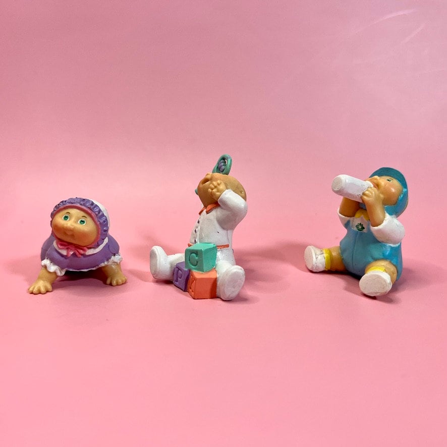 Vintage 1985 Cabbage Patch Kid Preemie Collectible Set of 3! New in Open Package! - Dolly Magic