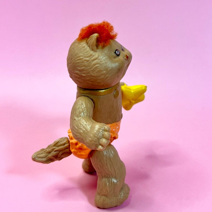 Vintage 1984 Cabbage Patch Kids KOOSAS Poseable 3.5 inch Figurine - Brown with Orange Hair/Diaper "KOOSAS" - Dolly Magic