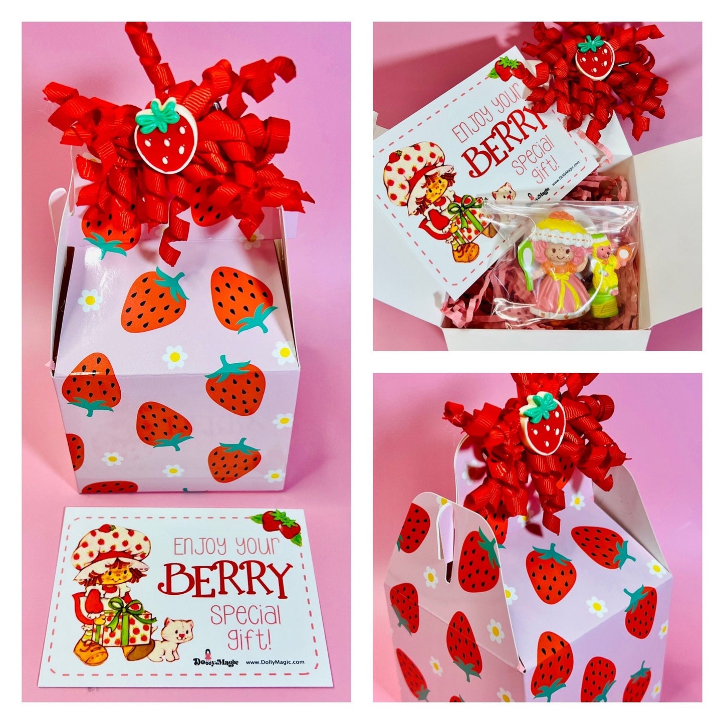 RARE Strawberry Shortcake Strawberryland Vintage Miniature Figurine AGC 1984: Plum Pudding SCENTED & Mint Condition! - Dolly Magic