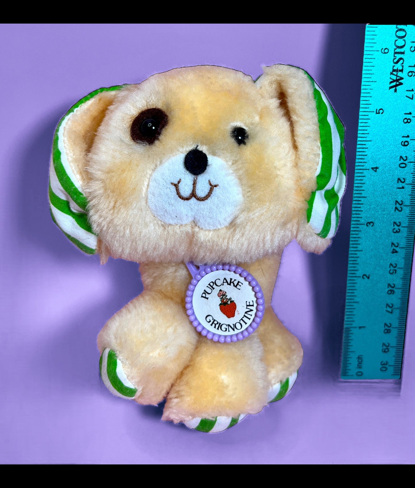 RARE French Canadian 1981 Plush Pupcake the Dog (Huckleberry Pie’s Pet) from The World of Strawberry Shortcake. Gift options available! - Dolly Magic