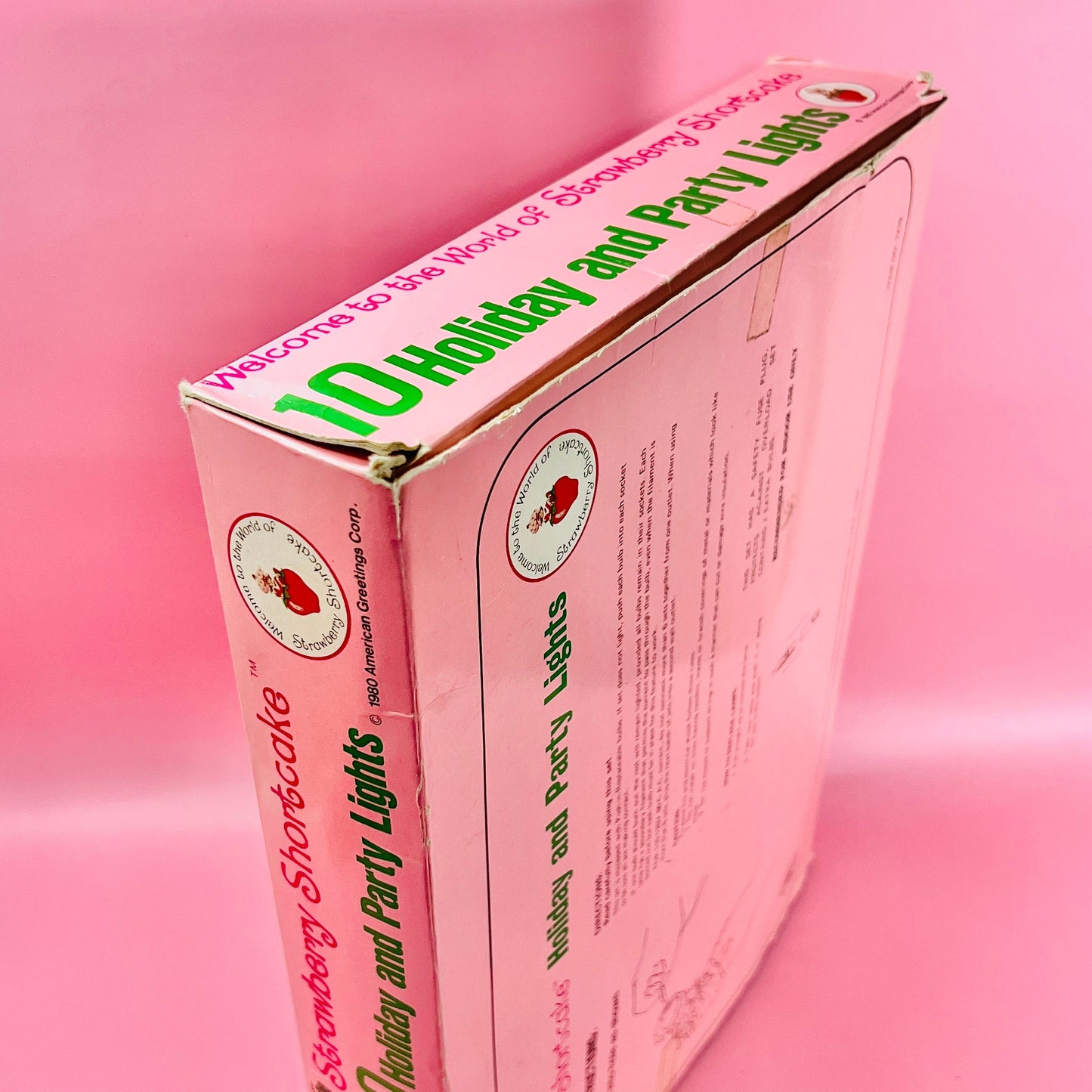 Vintage 1980s Strawberry Shortcake Christmas String Lights - Dolly Magic