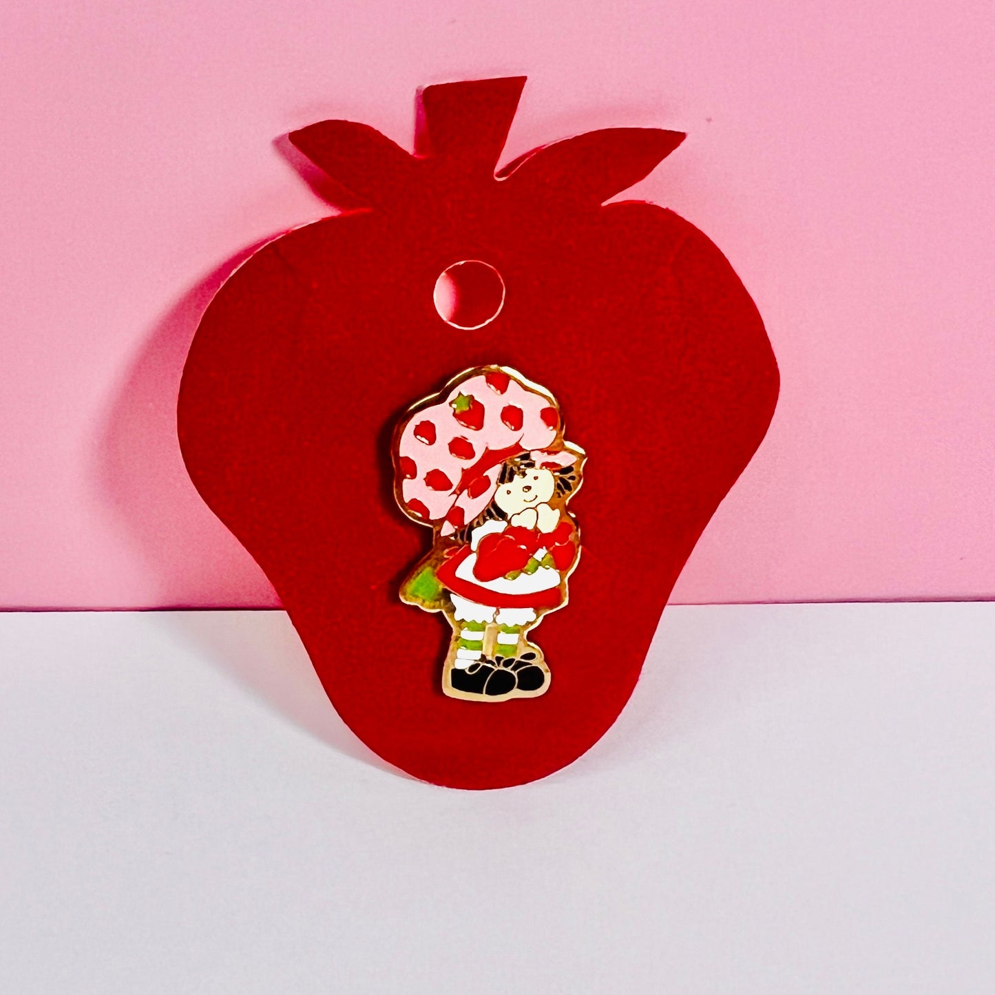 Vintage 1980s Strawberry Shortcake Pin on Original Backing - A “Berry” Special Gift! - Dolly Magic