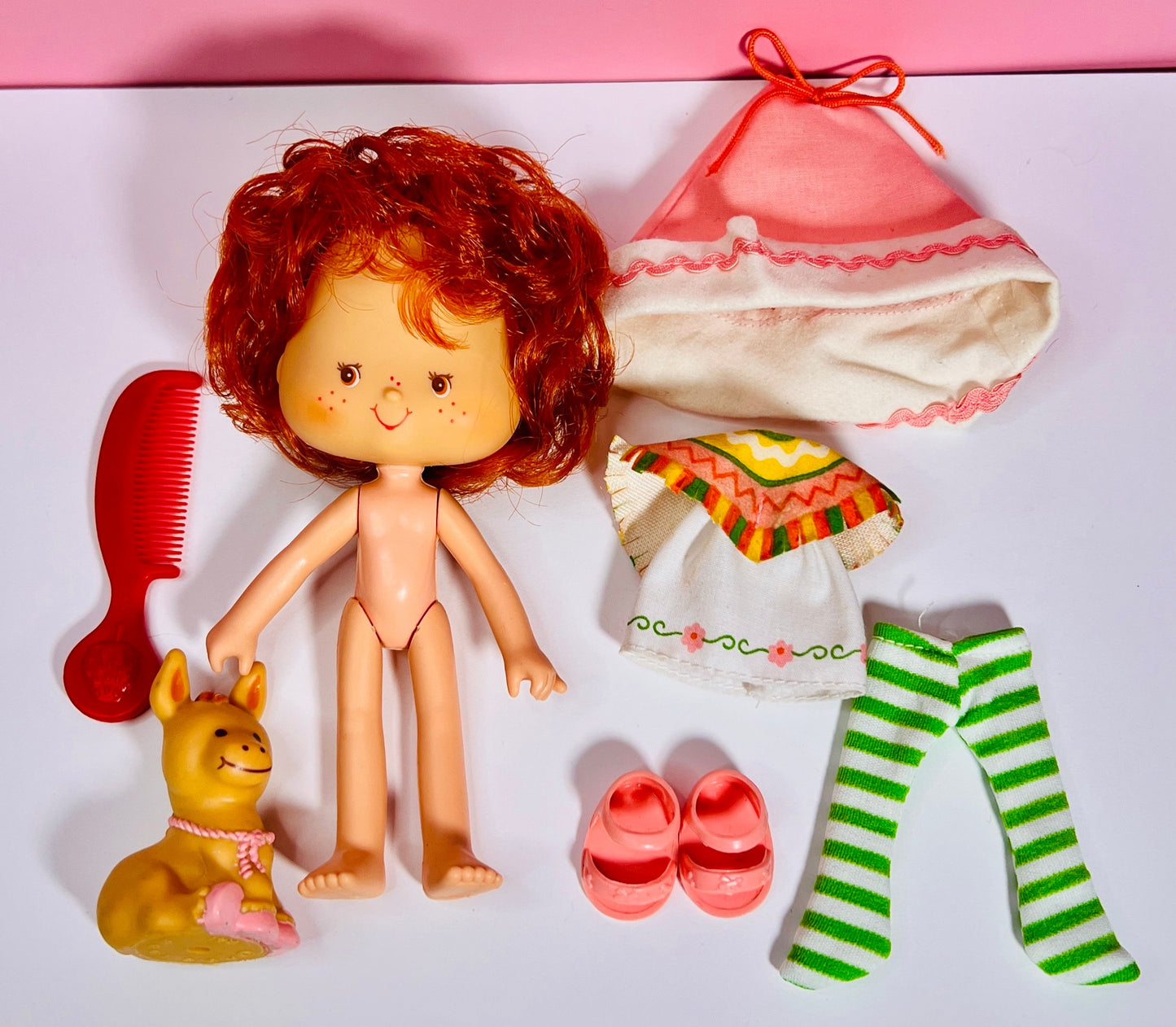 1980s Vintage Cafe Ole Doll with Pet Burrito from Strawberry Shortcake! Optional Scent and Gift Wrap! - Dolly Magic