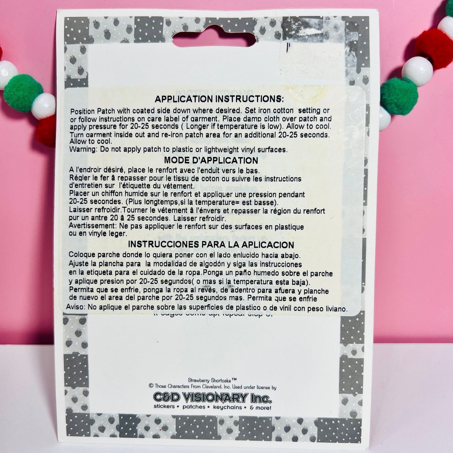 Raspberry Tart from Strawberry Shortcake Iron on Patch! Vintage 2002 TCFC Patch Retro 80s Style Fun Accessory - Dolly Magic