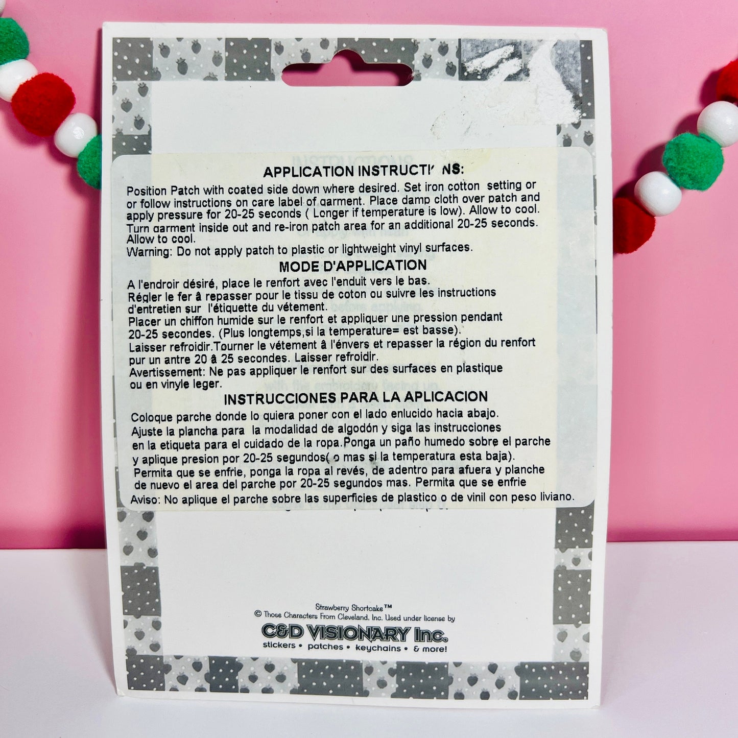 Strawberry Shortcake Iron on Patch! Strawberry Herself in a Bubble Bath. Vintage 2002 TCFC Patch Retro 80s Style Fun Accessory - Dolly Magic