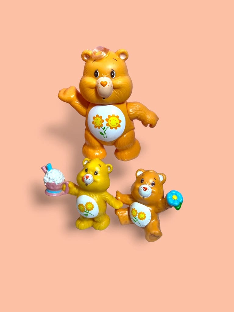 1980s Care Bears Gift Set - "Friend Bear" Vintage Plush and 3 PVC Figurines: A Nostalgic Journey to Care-a-Lot! Friendship Care Bears Figure - Dolly Magic